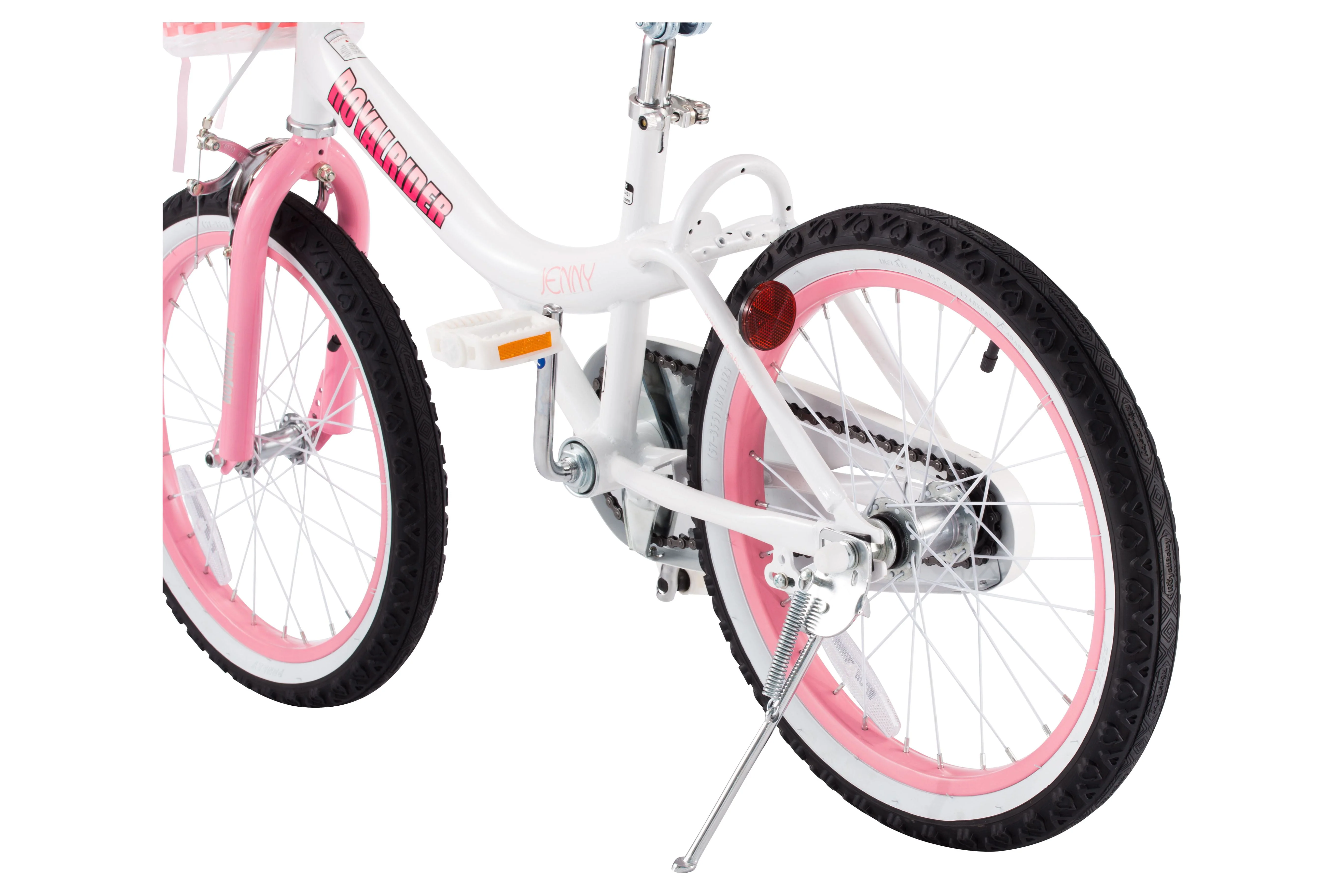 RoyalBaby Jenny Princess 18 inch Girl's Bicycle, White & Pink