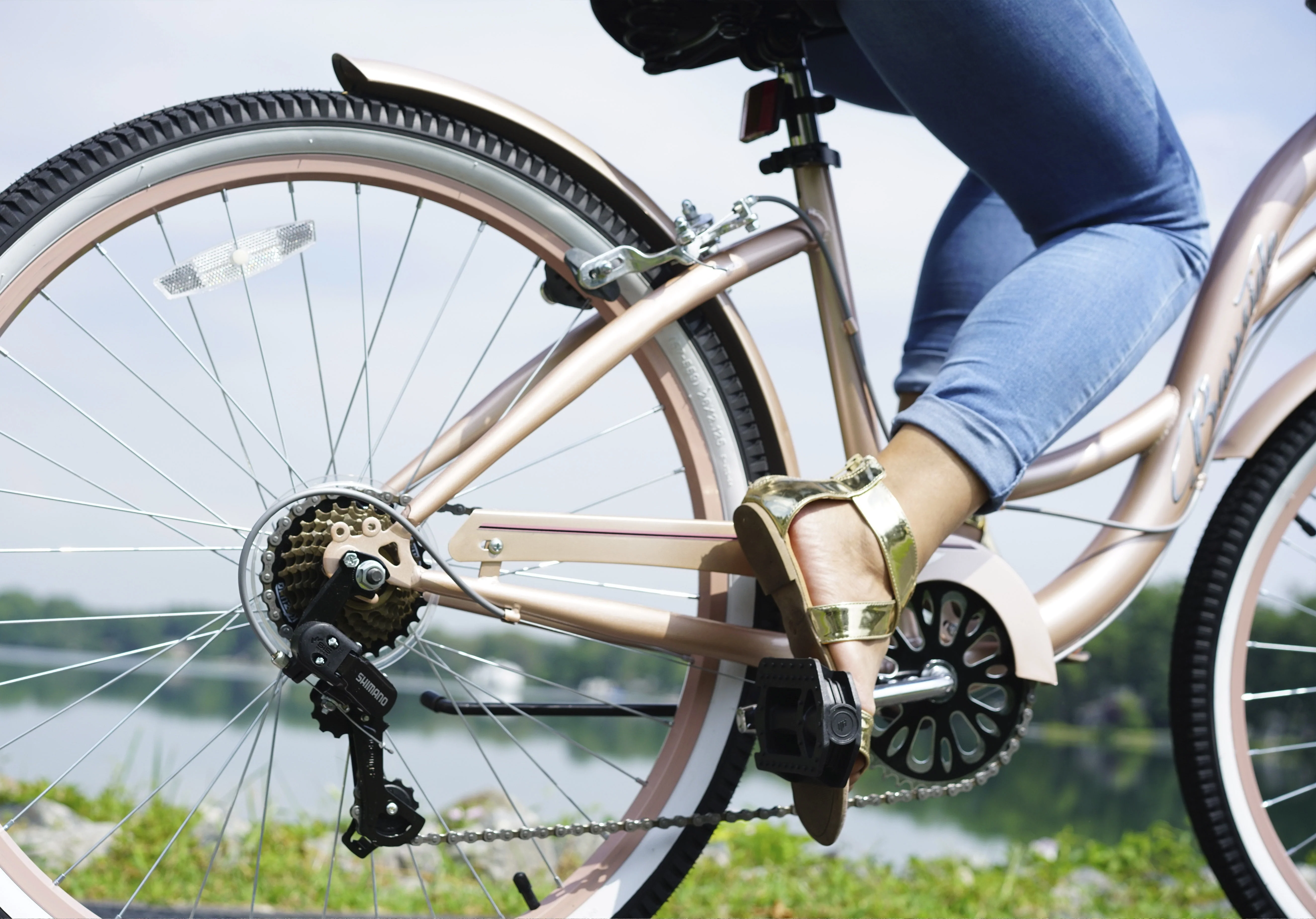 26 in. Bayside Women's Cruiser Bike, Rose Gold