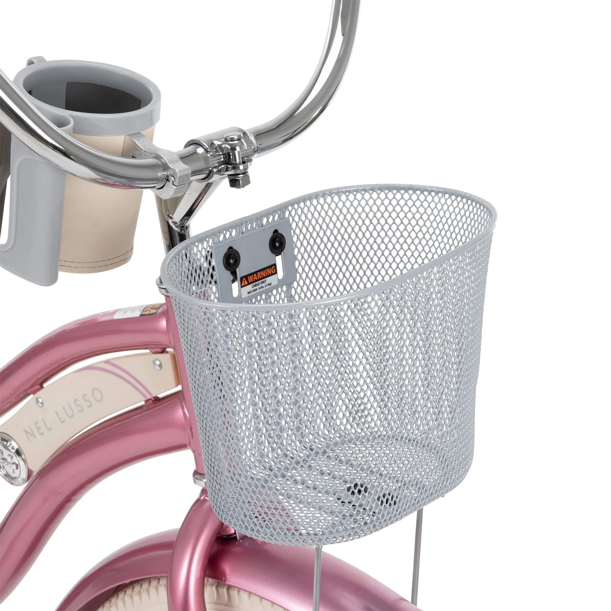 26 In. Nel Lusso Women's Beach Cruiser Bike, Pink Taffeta