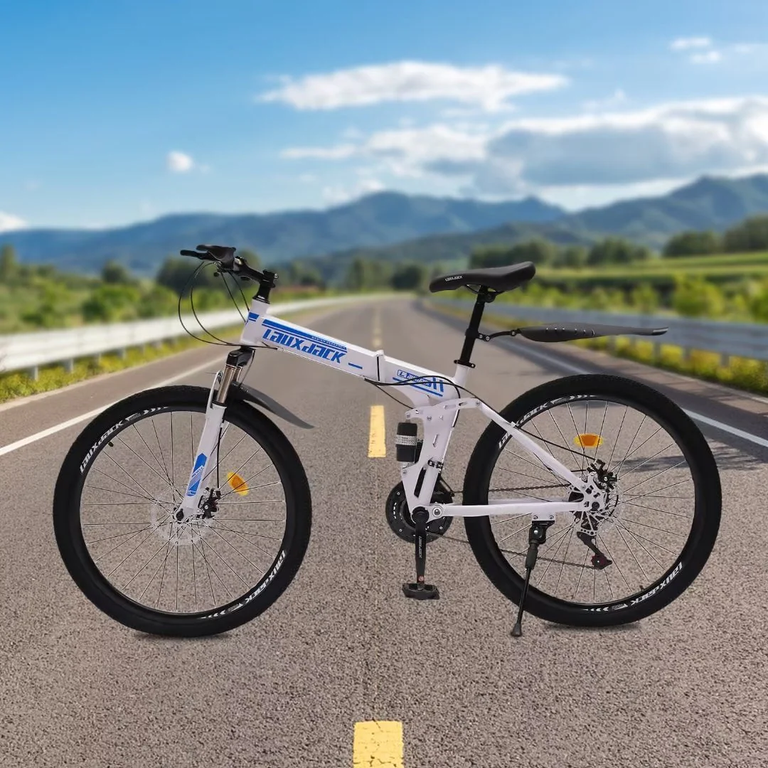 TFCFL 21-Speed Bike Folding Mountain Bike with Variable Speed Positioning Chain Large Footrest Folding Clip
