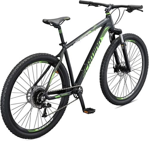 29 inch Schwinn Boundary Mountain Bike, Front Suspension, 7-Speed, Black/ Green