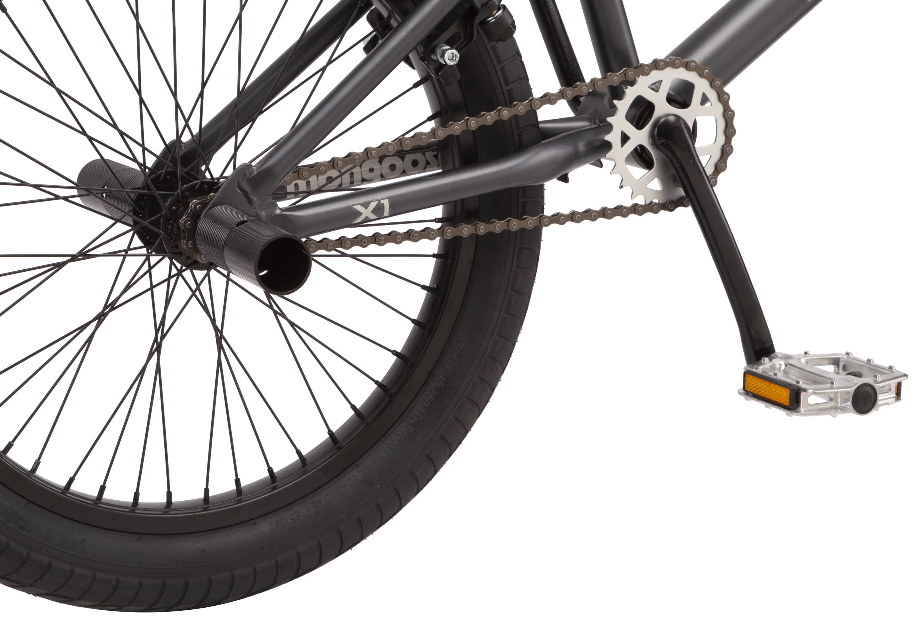 Mongoose Rebel X1 BMX Bike, 20in. Wheels, Boys/Girls, Gray