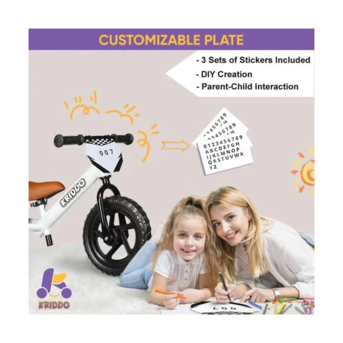 KRIDDO Toddler Balance Bike 2 Year Old, Age 24 Months to 5 Years Old, 12 Inch...