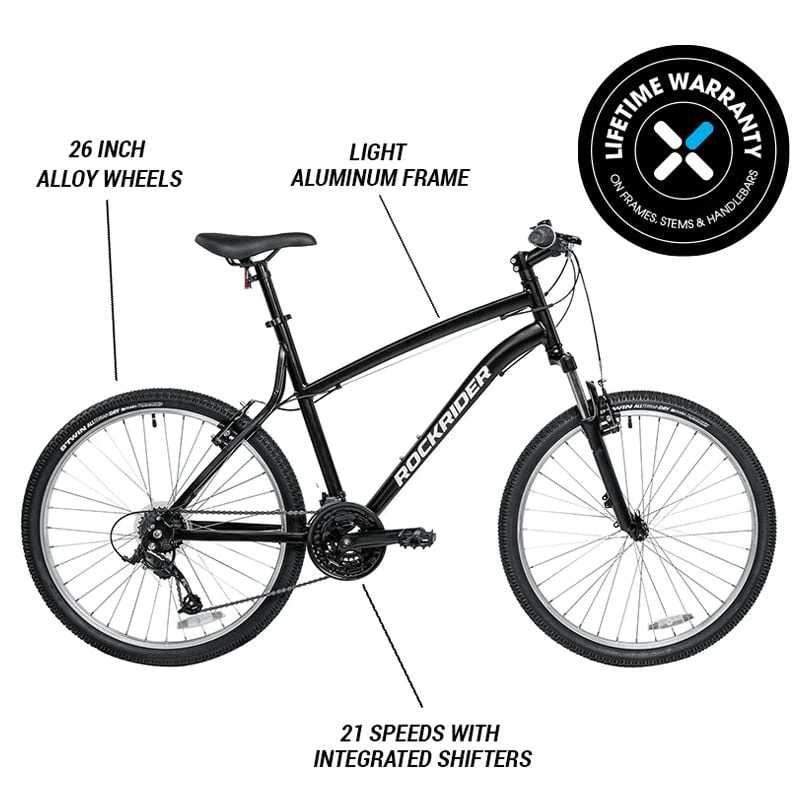 Decathlon Rockrider ST50, 21 Speed Aluminum Mountain Bike, 26