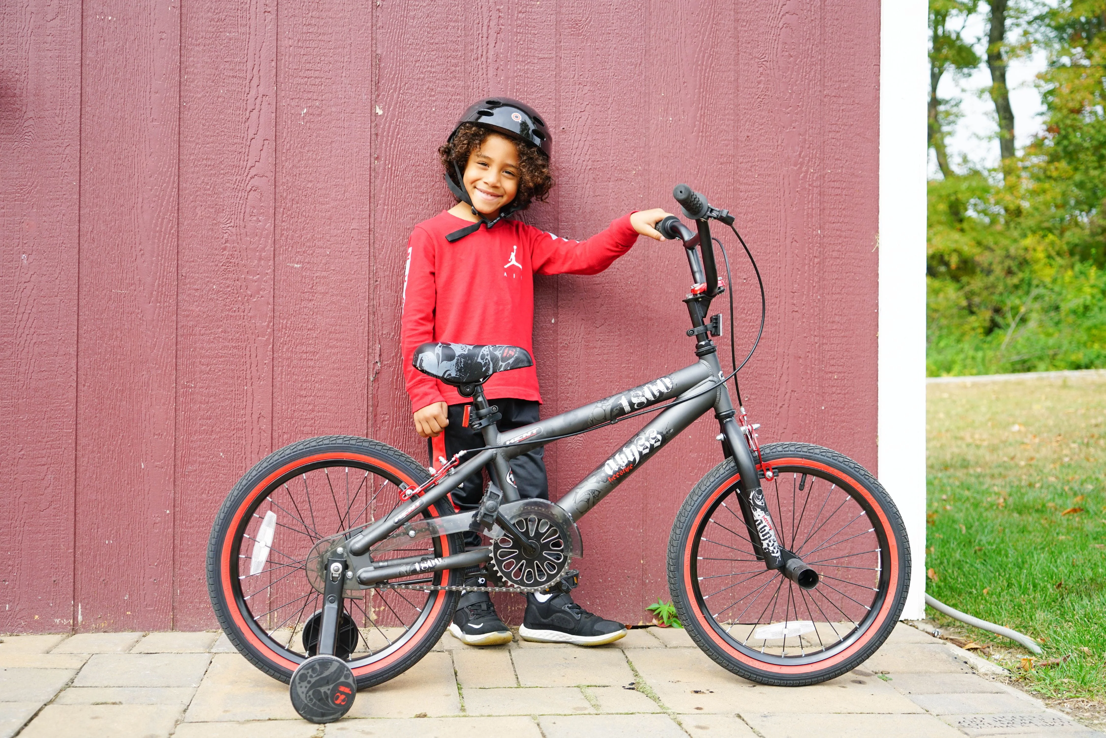 18 In. Abyss Boy's Freestyle BMX Bike, Charcoal Gray