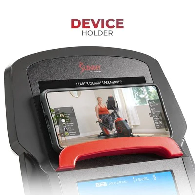 Sunny Health & Fitness Premium Magnetic Resistance Smart Recumbent Bike with Exclusive SunnyFit App - Gray