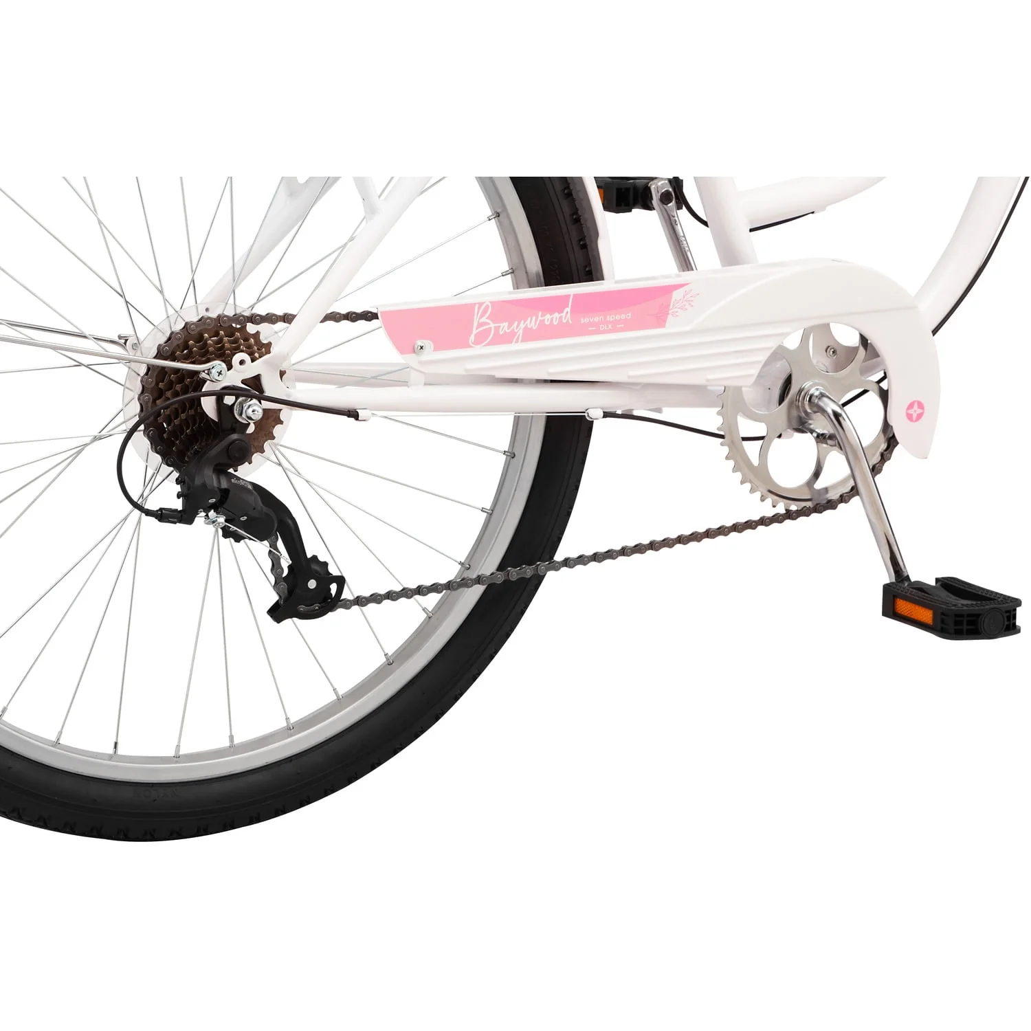 Schwinn Schwinn Baywood 7 Deluxe Cruiser Bike, 26-Inch Wheels, 7 Speed, White
