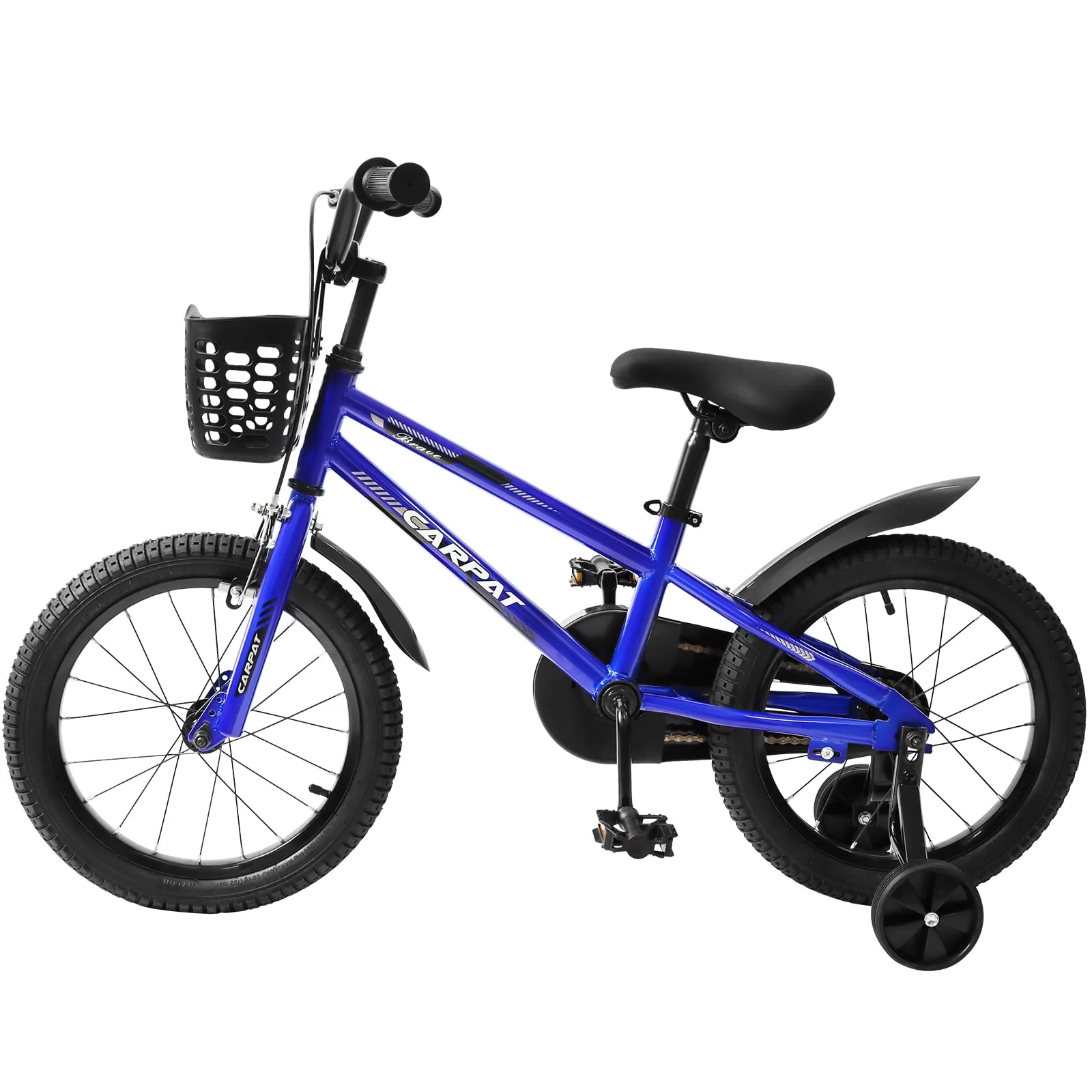 16 Inch Kids Bike for Boys, Kids Bike With Training Wheels and Basket, Blue