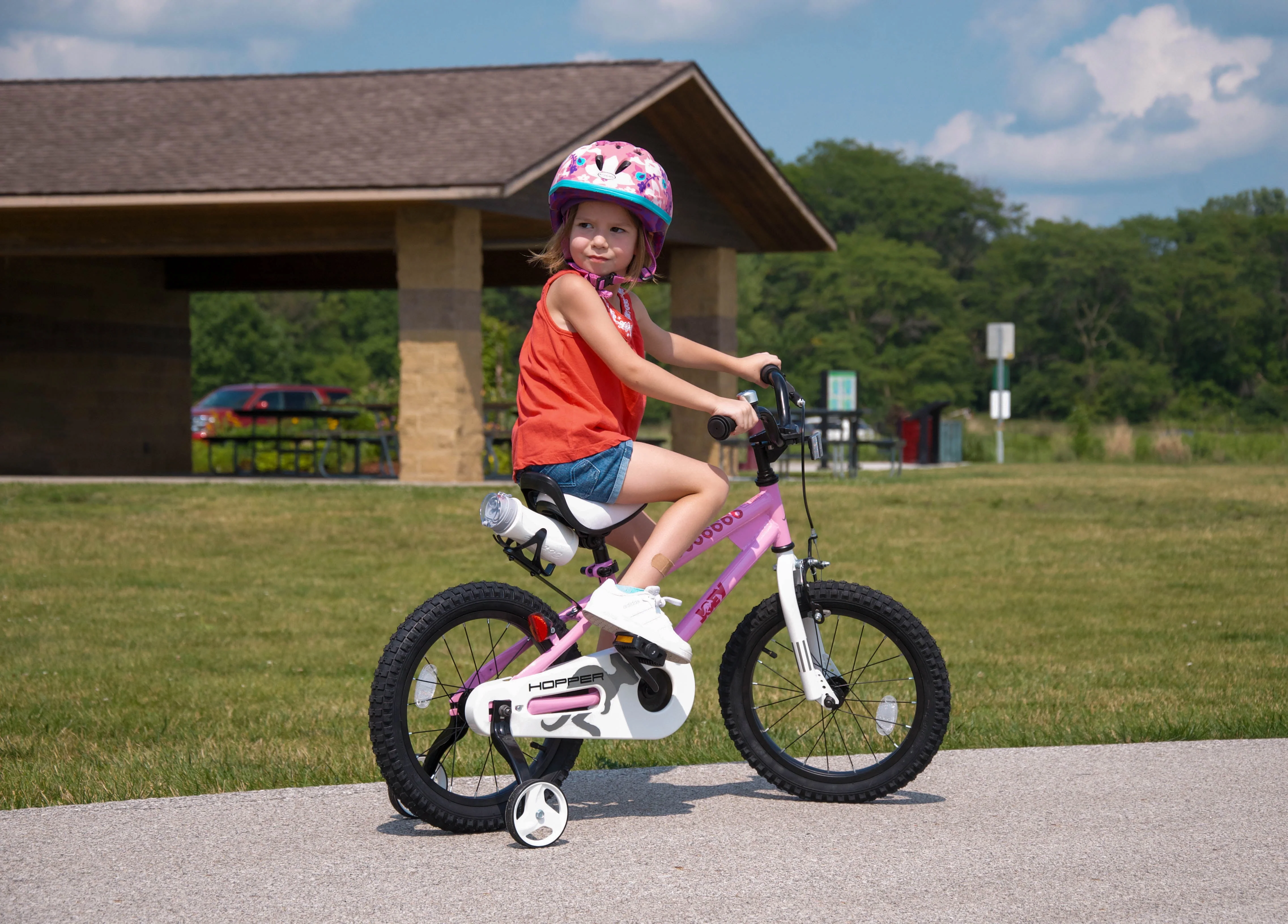 Joey Hopper 18 Inch Easy Assembly Kid's Bicycle, Bell Included, Red