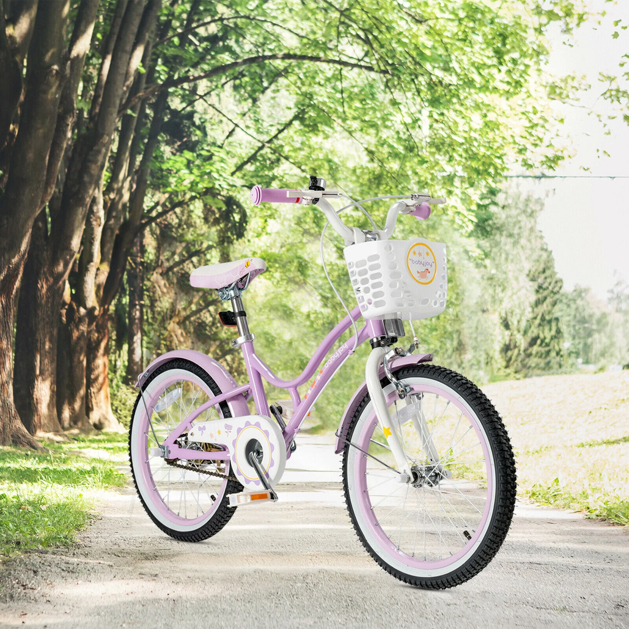 Gymax 18'' Kids Bike Toddlers Freestyle Adjustable Bicycle w/ Training Wheels