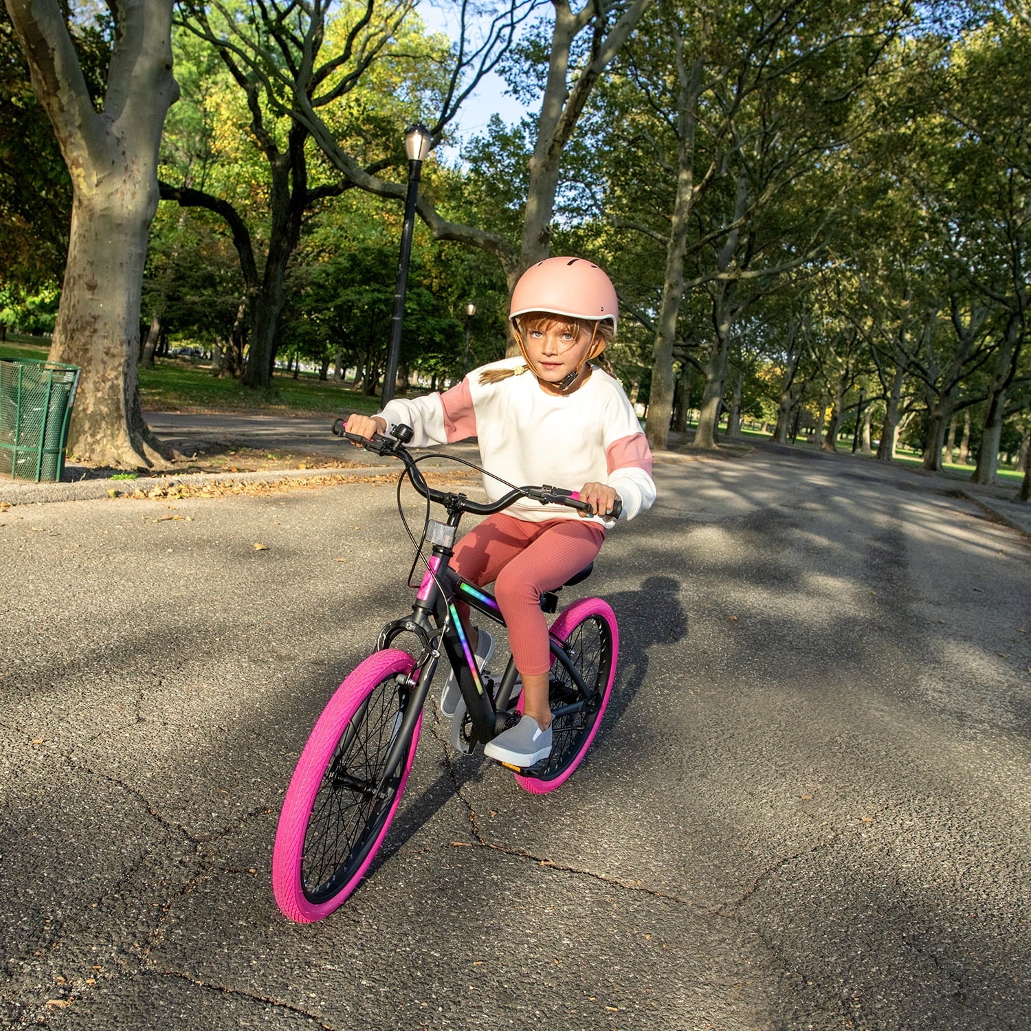 Jetson Light Rider X 20” Wheels Kids’ Light-up Unisex Bike, Ages 5 – 9, Includes Light-up Frame, Three Different Light Modes, Adjustable Handlebar, Seat height, Kids Bicycles, Pink
