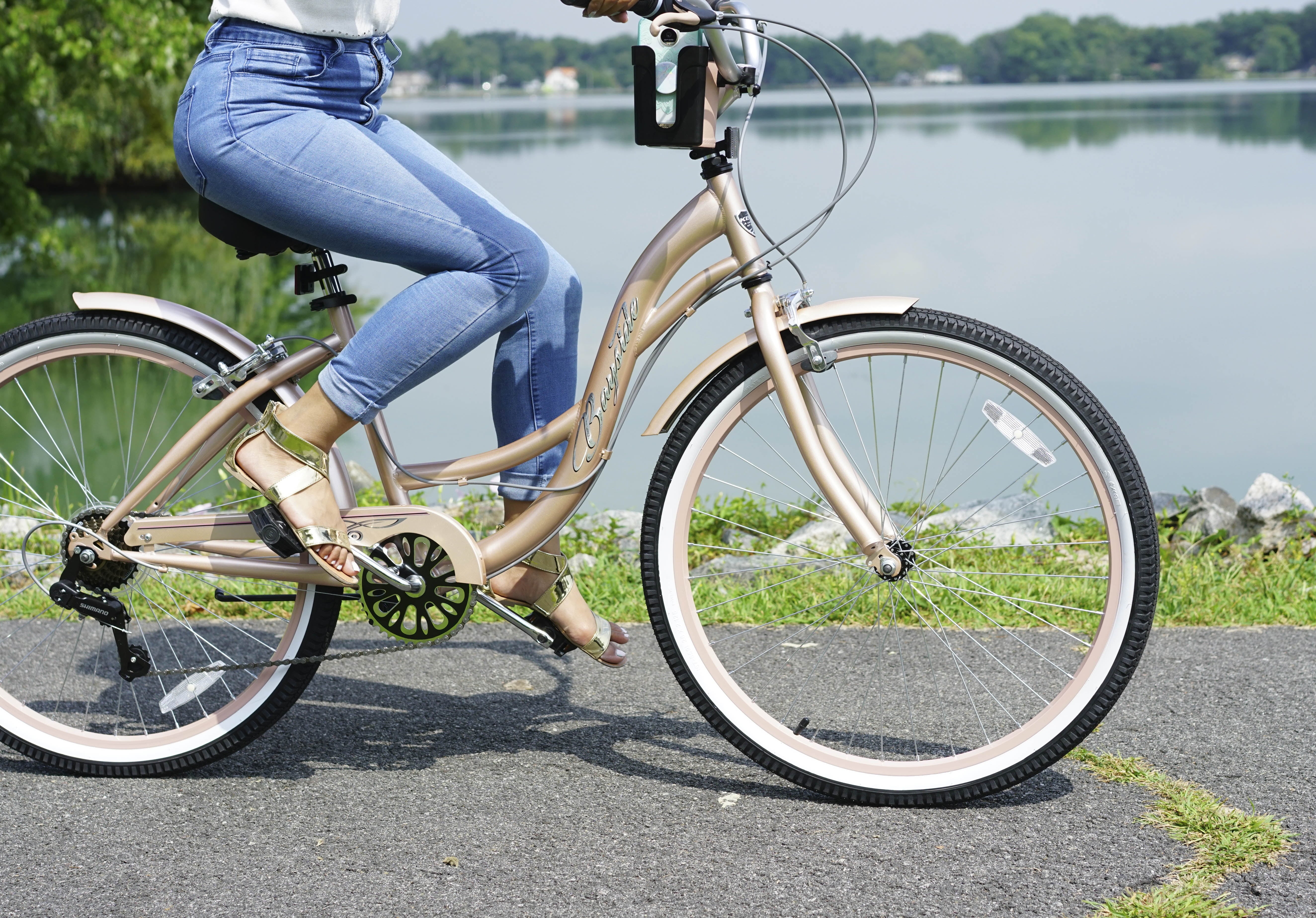 26 in. Bayside Women's Cruiser Bike, Rose Gold