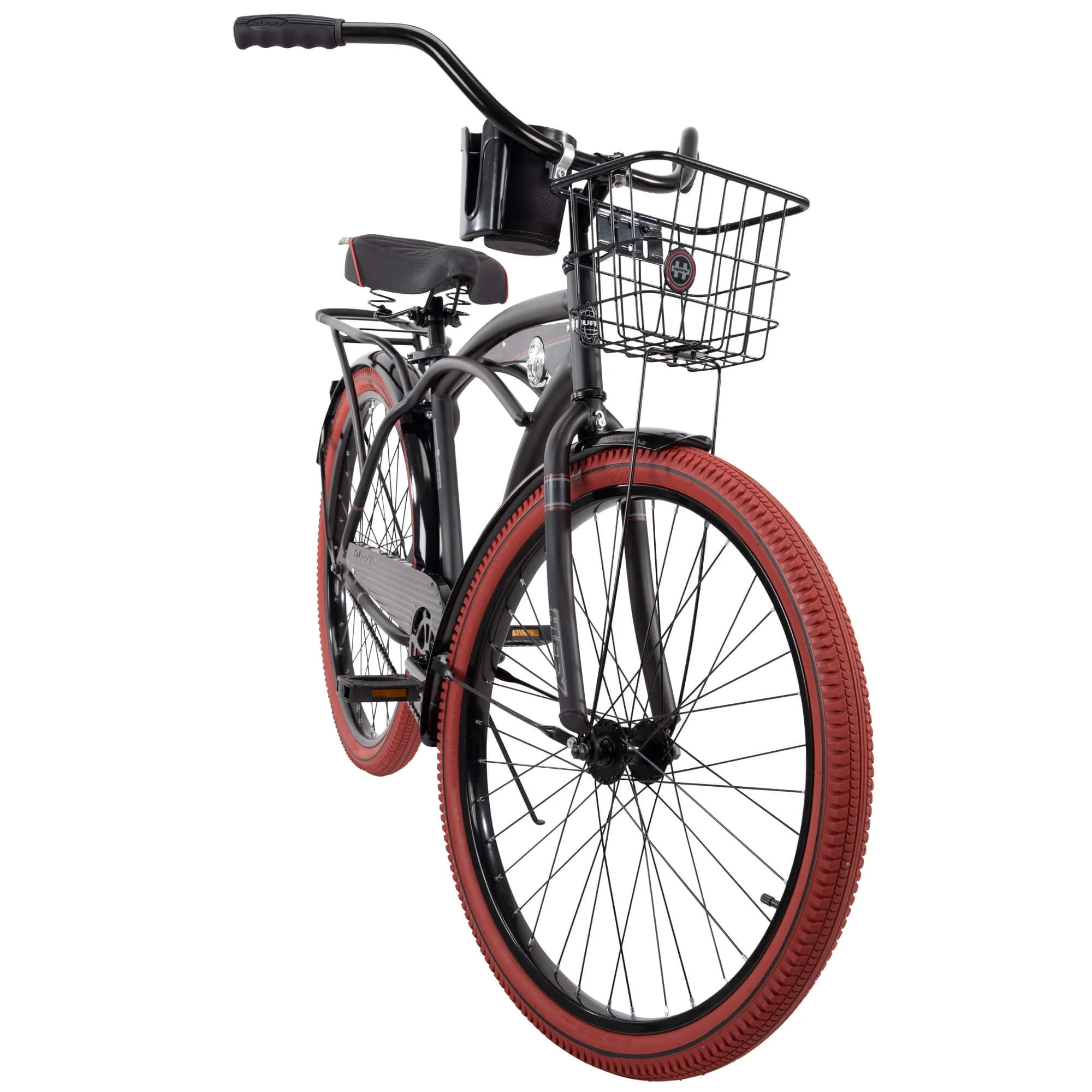 26” Nel Lusso Men's Cruiser Bike, Matte Black