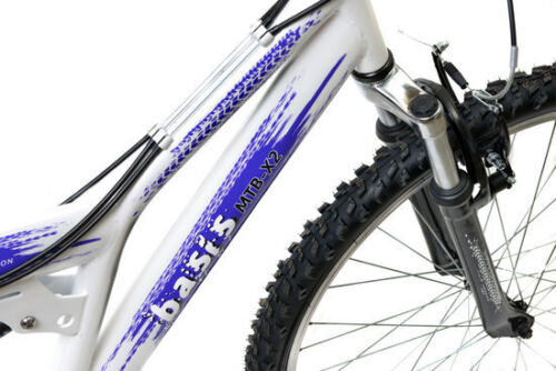 Basis 2 Bicycle Full Susp Mountain Bike 26" Wheel 21 Speed White Purple