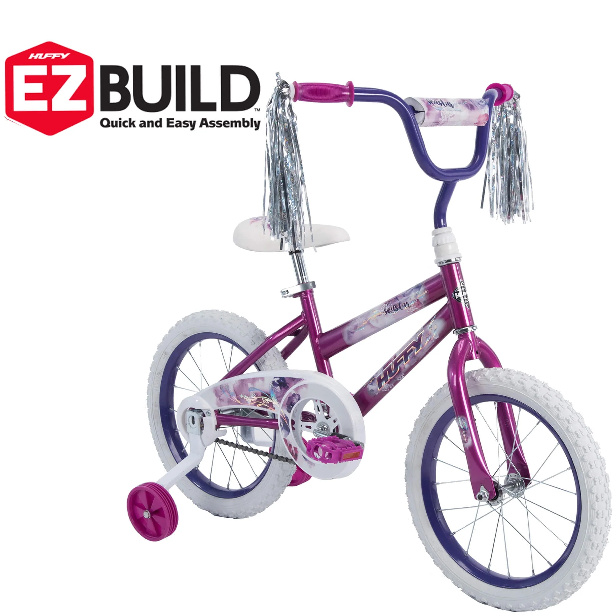 16 in. Sea Star Girl Kids Bike, Metallic Purple