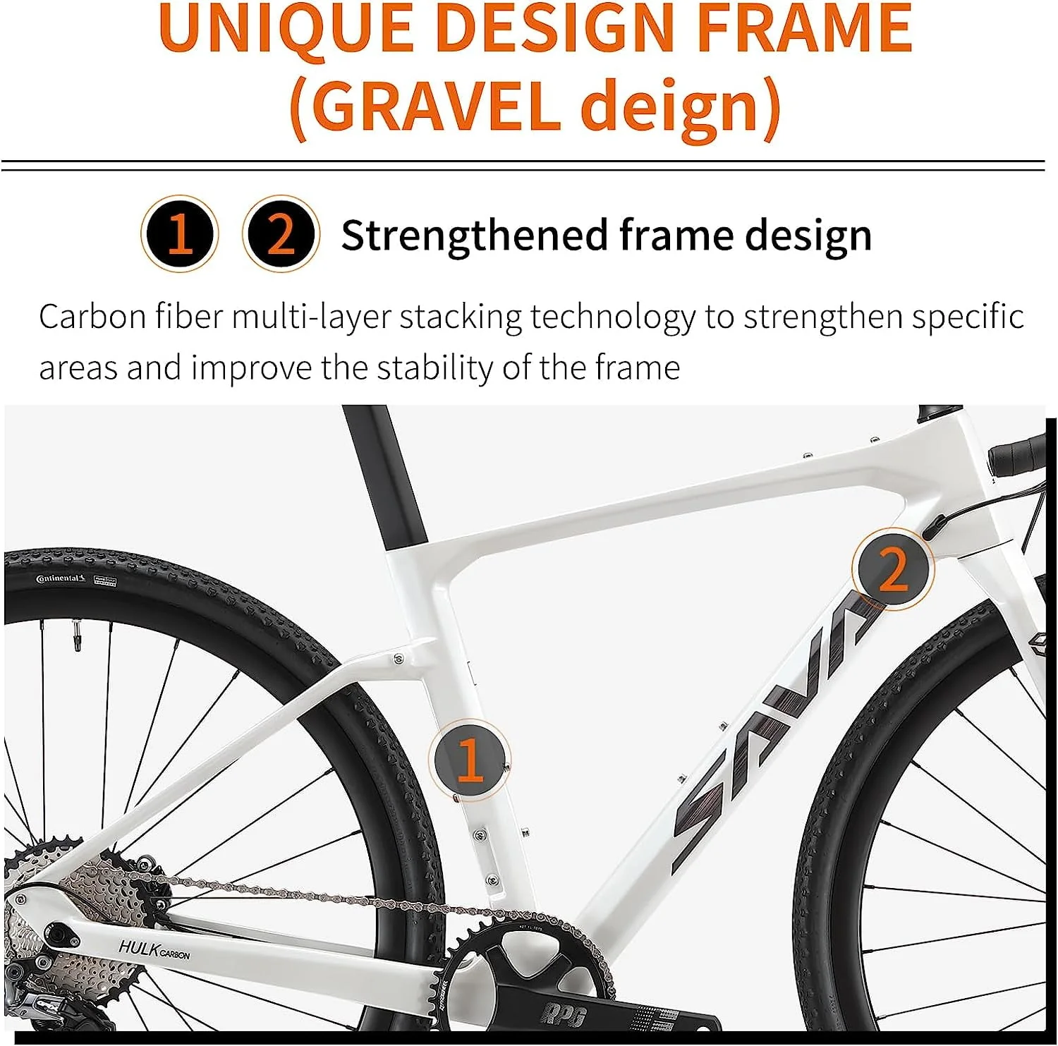 SAVADECK Carbon Gravel Road Bike,T800 Carbon Gravel Dis Brake Bicycle with Professional Adventure Shimano GRX600 11 Speed Groupset and Extra Wide Tires 700CX40C for Various Road.