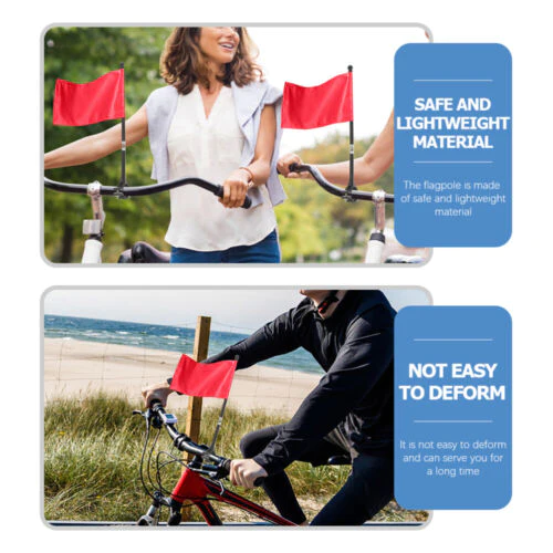 2 Pcs Bicycle Flagpole Stand Abs Child Kids Mounts Bike Display