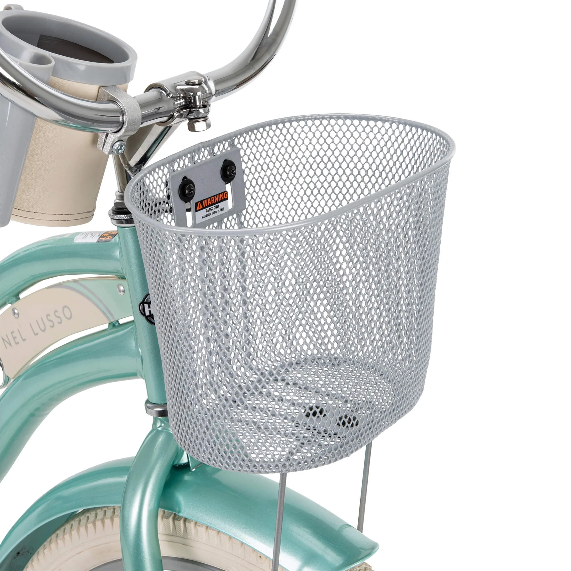 26 In. Nel Lusso Women's Classic Beach Cruiser Bike, Mint Green