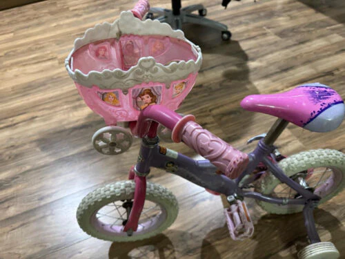 Huffy Disney Princess Kids Bike - 12 inch - Quick Connect Assembly - Pink BUILT