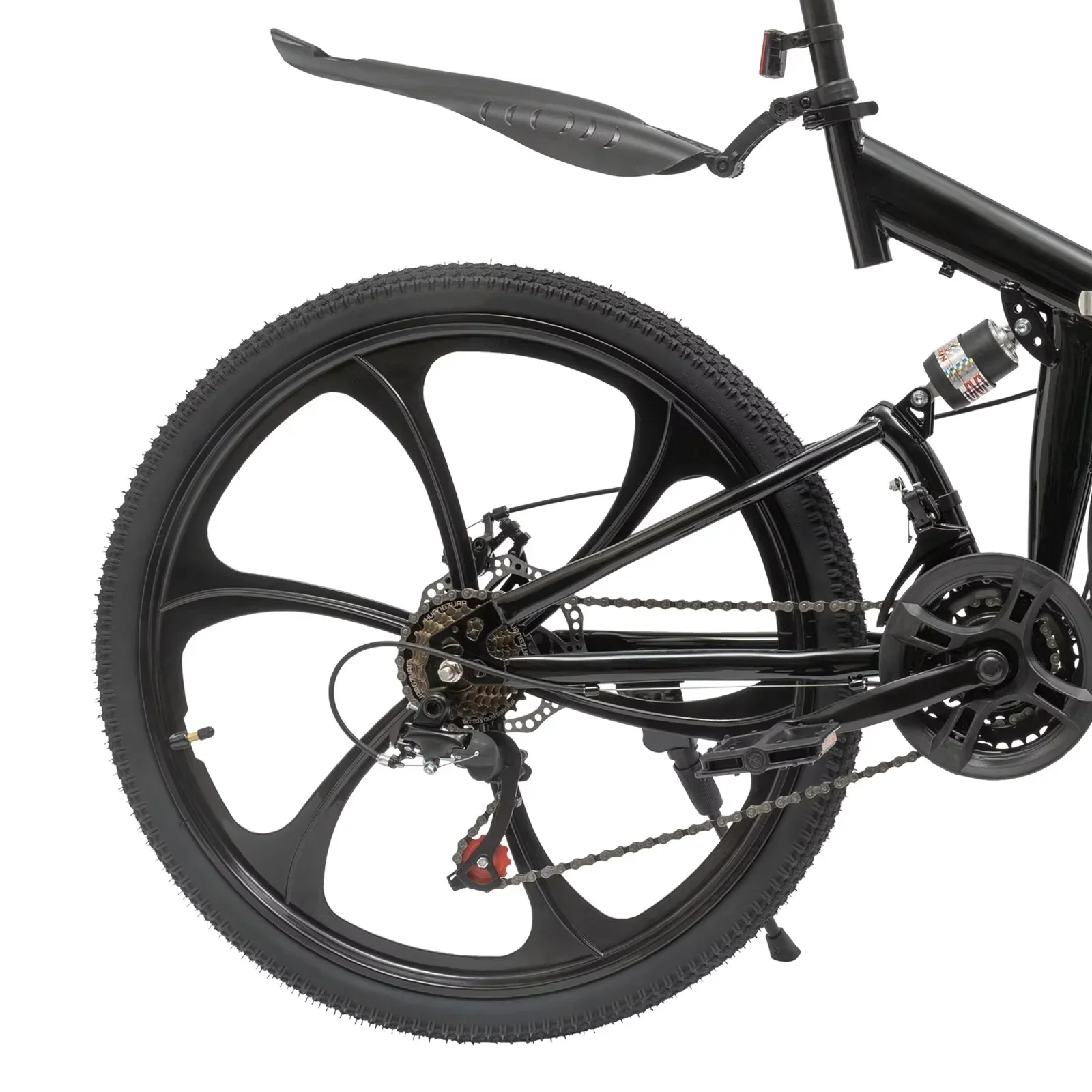 TFCFL 26in Folding Mountain Bike 21-Speed Bicycle Women Men Full Suspension MTB Bike