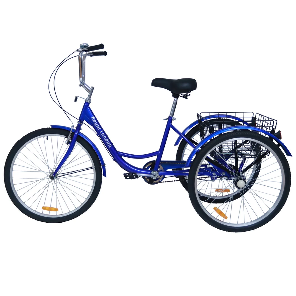 Royal London Adult Bromley Tricycle 3 Wheeled Trike Bicycle With Shopping Basket