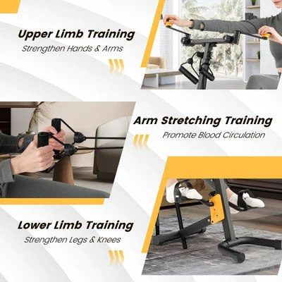 Costway Folding Pedal Exercise Bike with Adjustable Resistance Full body Home Rehab Machine