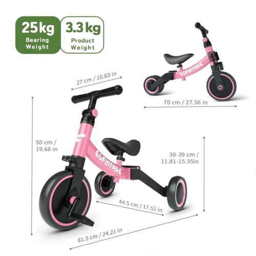 Adjustable 5-in-1 Toddler Bike for Safe and Comfortable Riding L2.69