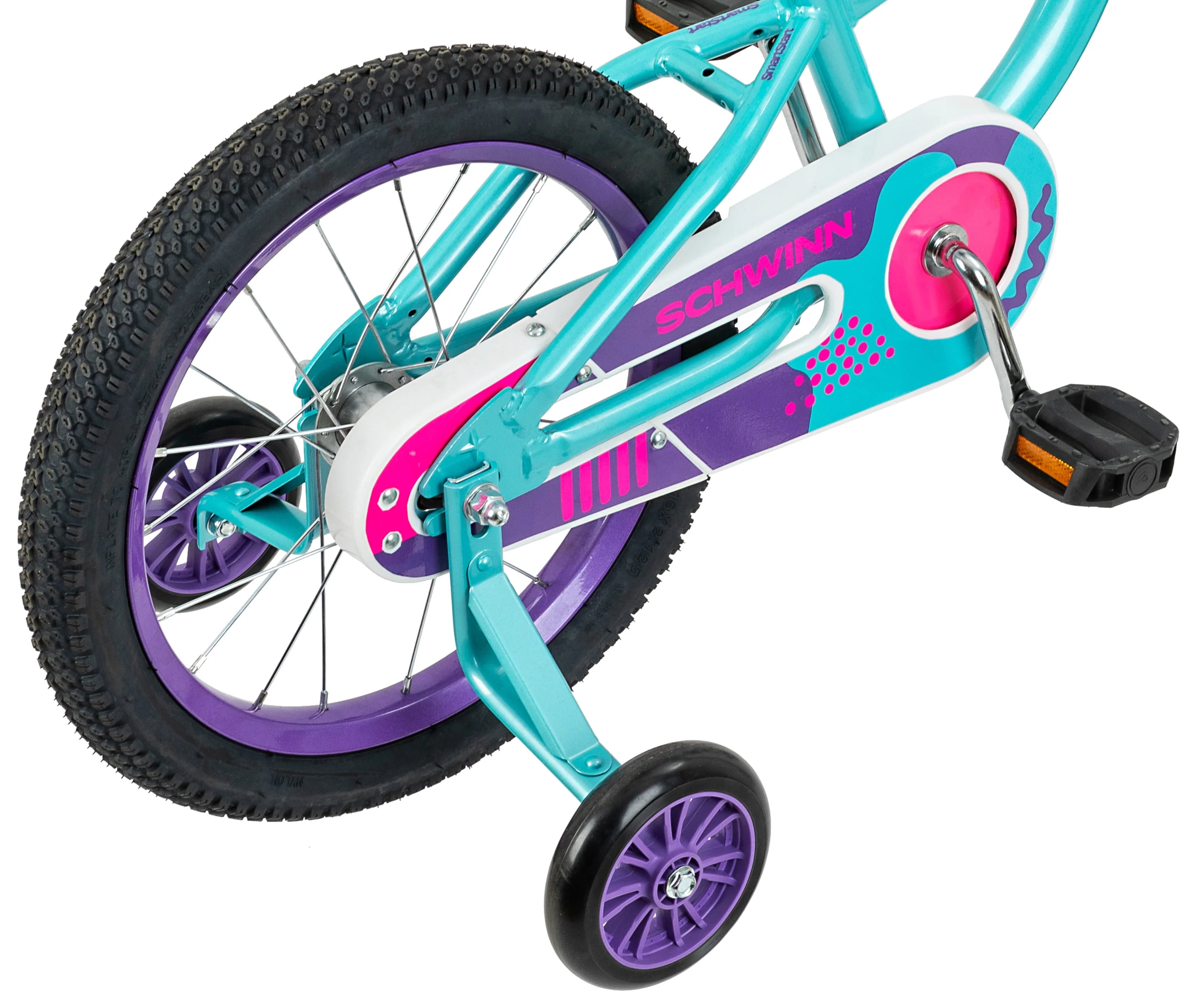 16-in. Breeze Girls Kids Bike with Basket, Teal & Purple