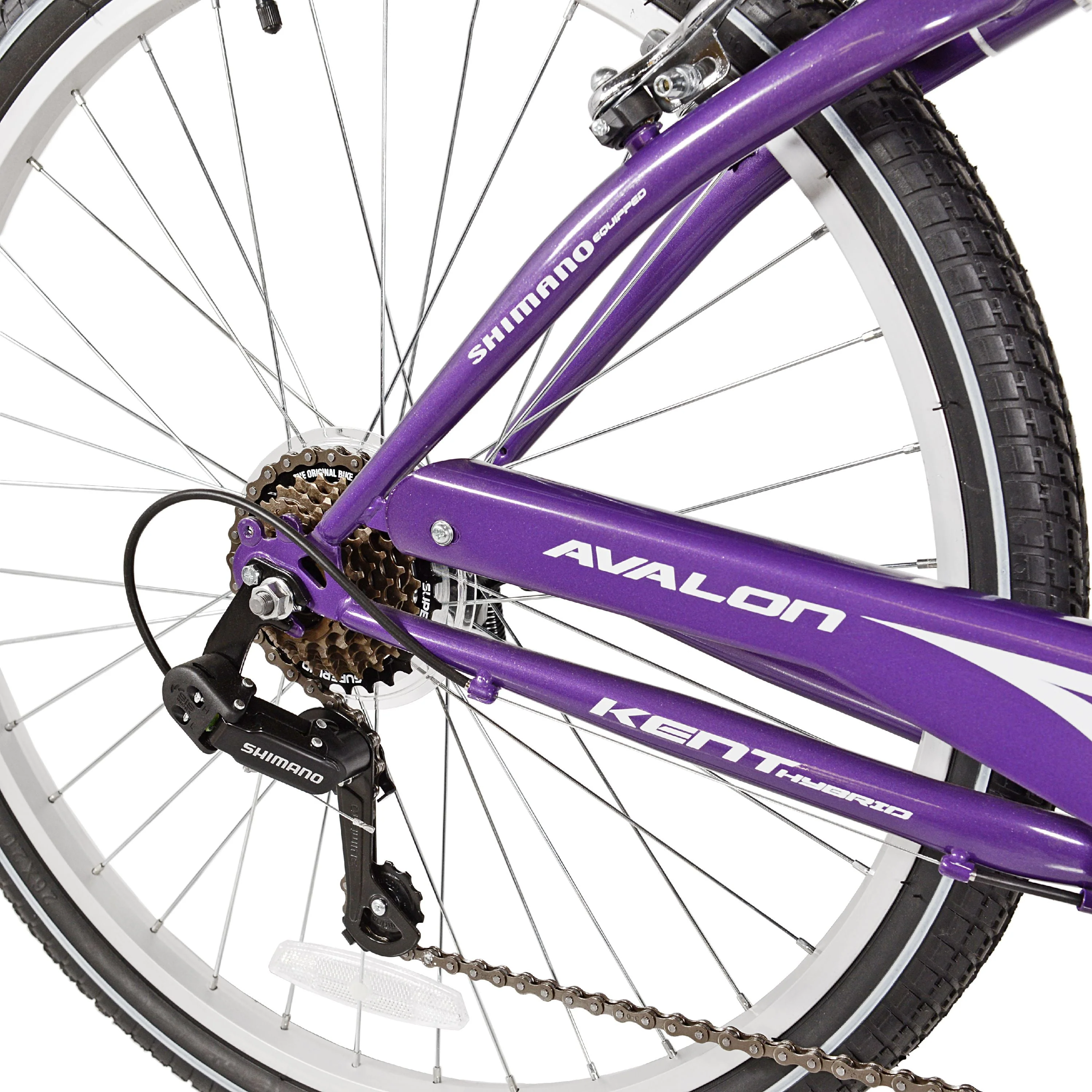 Bicycle 26 In. Avalon Comfort Women's Full Suspension Hybrid Bike, Purple