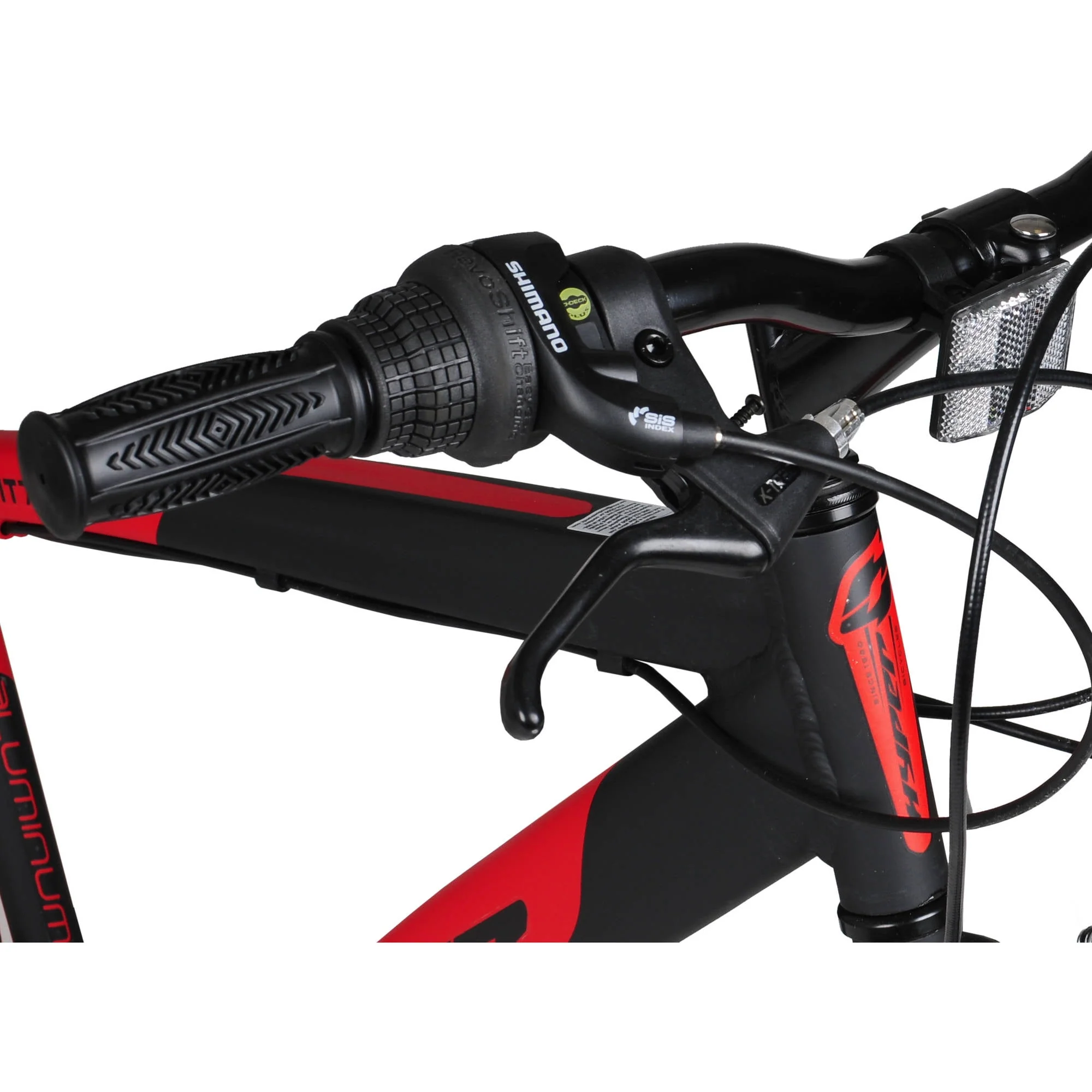 Bicycle 700c Men's Spin fit Hybrid Bike, Black and Red