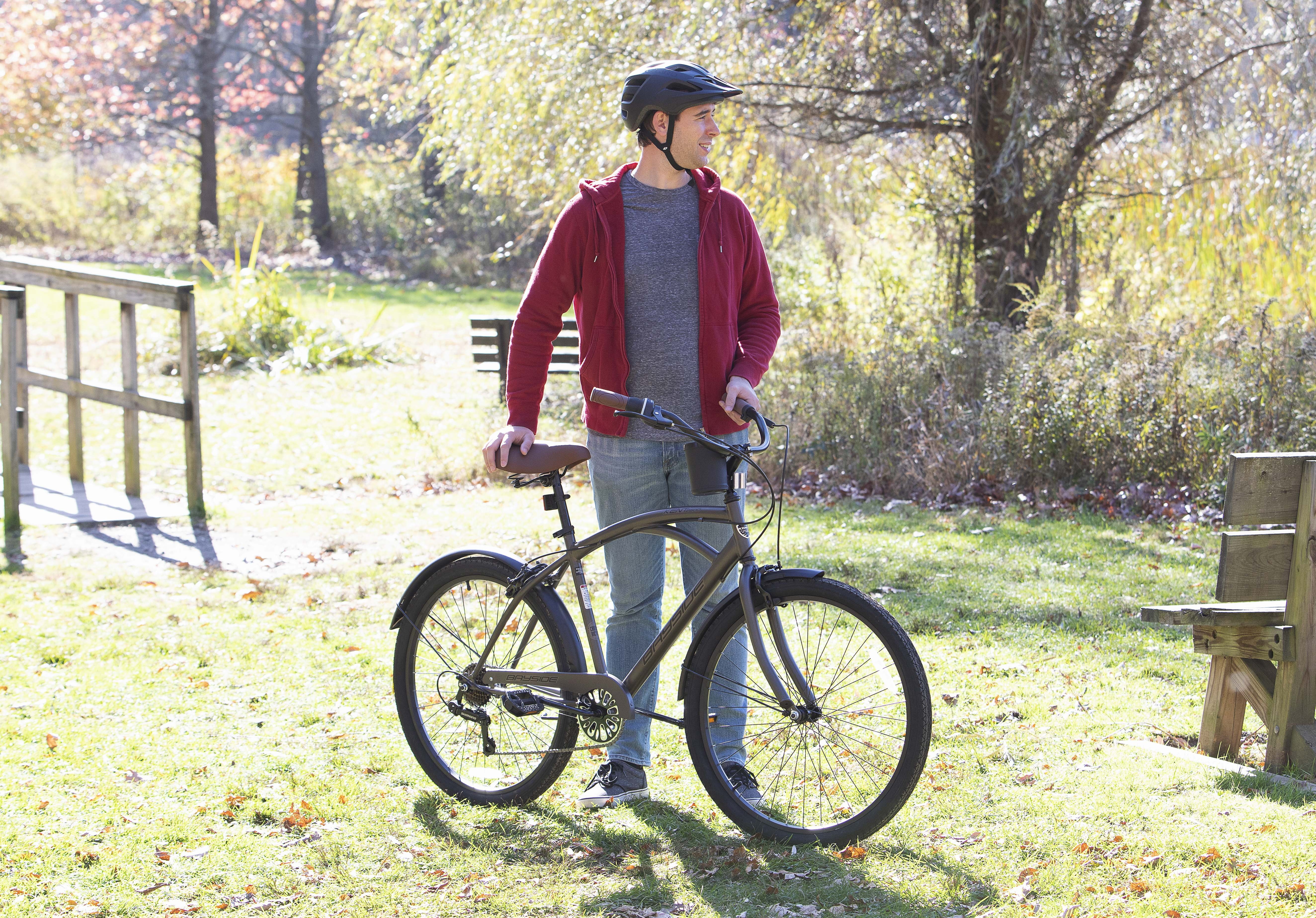 26 In. Bayside Men's Cruiser Bike, Satin Cocoa