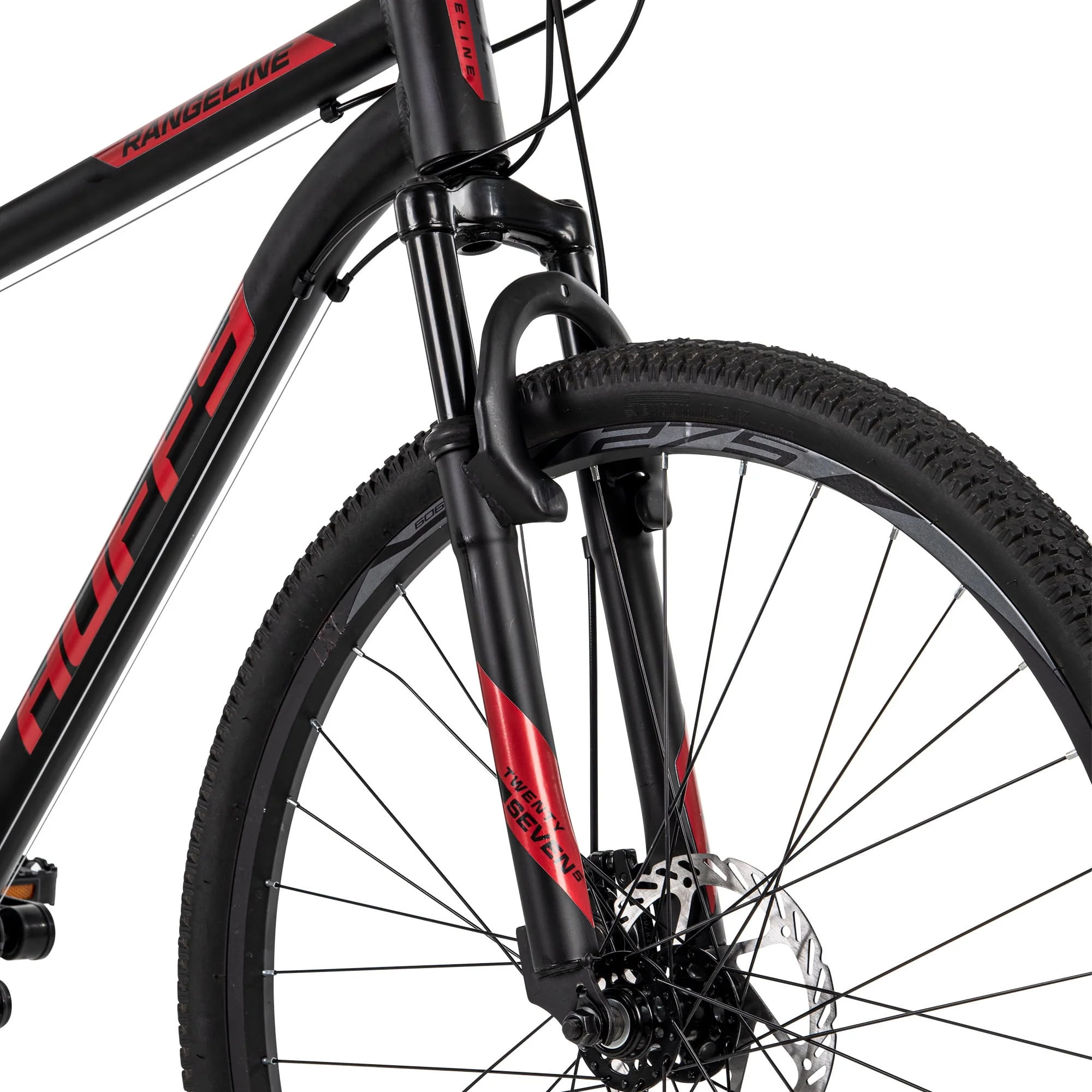 27.5 in. Rangeline Men's Mountain Bikes, Black and Red