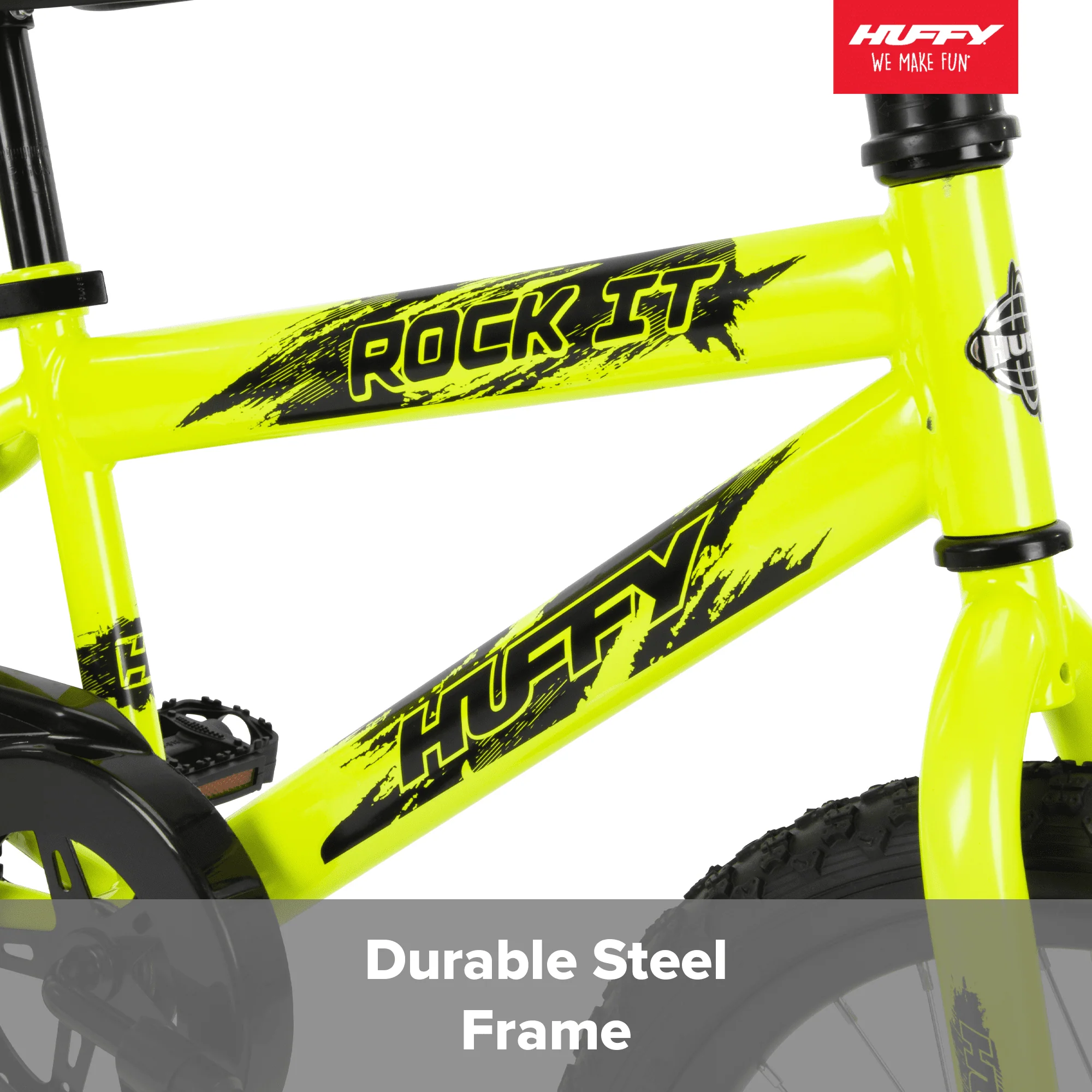 18 in. Rock It Boy Kids Bike, Neon Powder Yellow