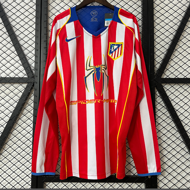 2004-2005 (Atletico Madrid) Home Long sleeve
