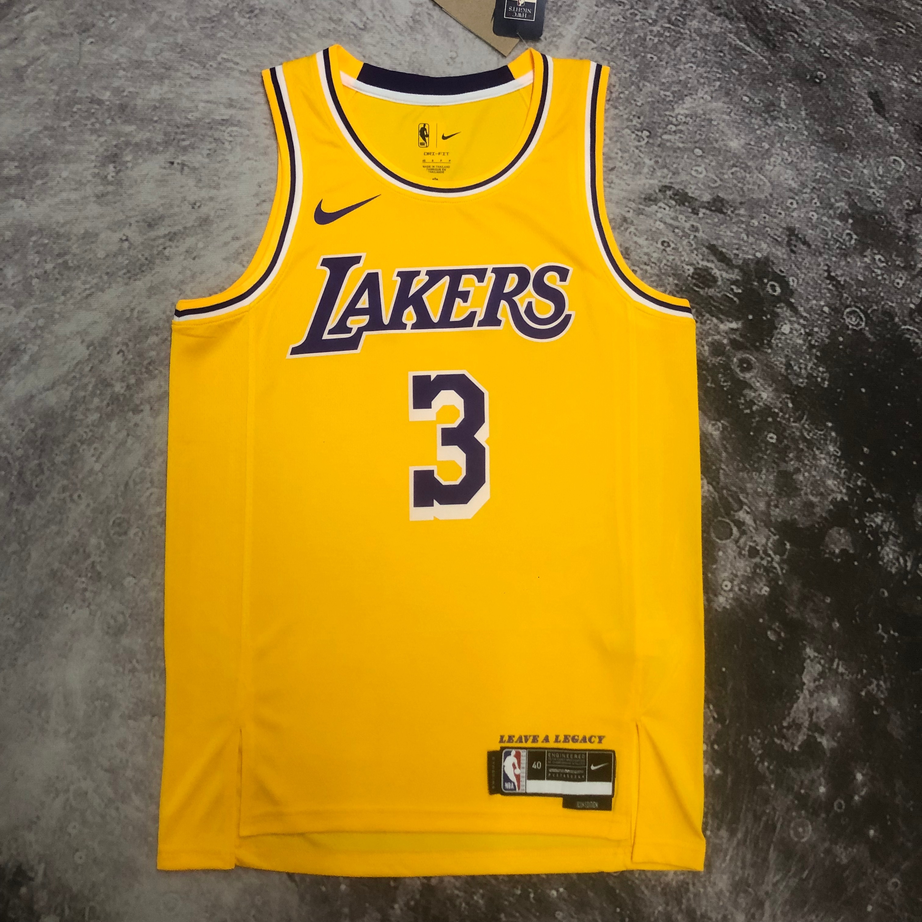 23 season Lakers crew neck yellow No. 3 Davis