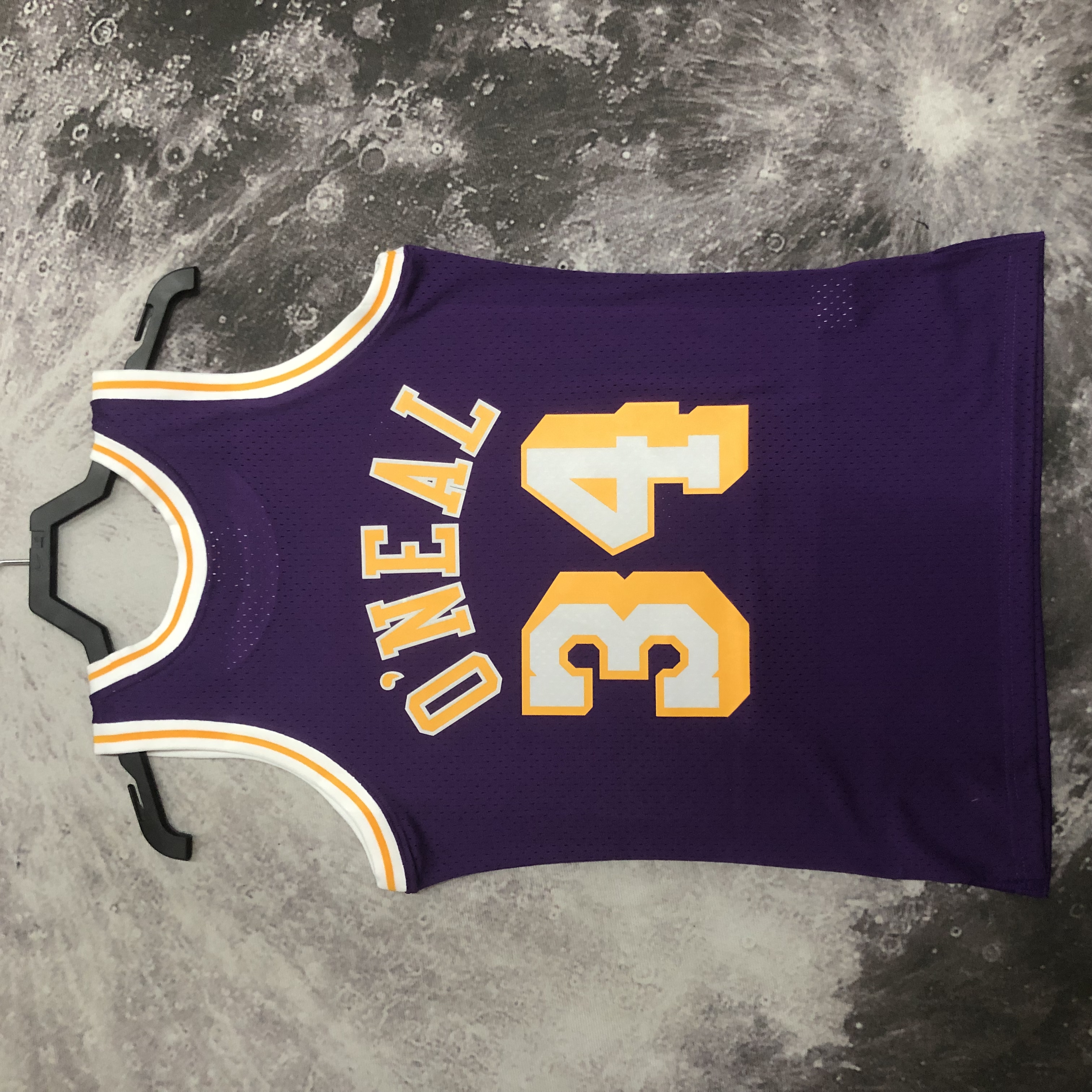 MN Hot Press throwback jersey SW Lakers 9697 round neck purple No. 34 O 'Neal