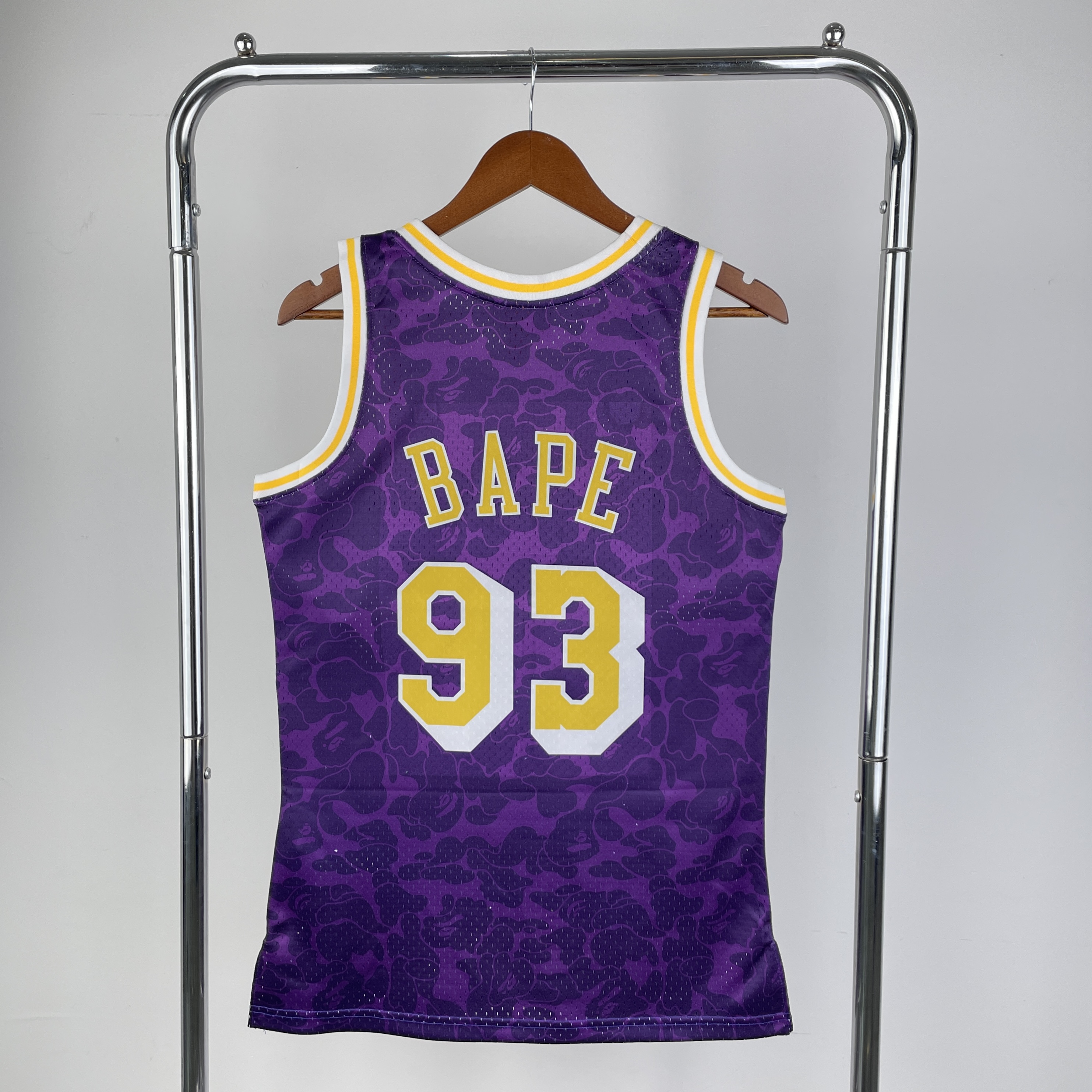 BAPE×M&N co-branded jersey Lakers purple 93 BAPE