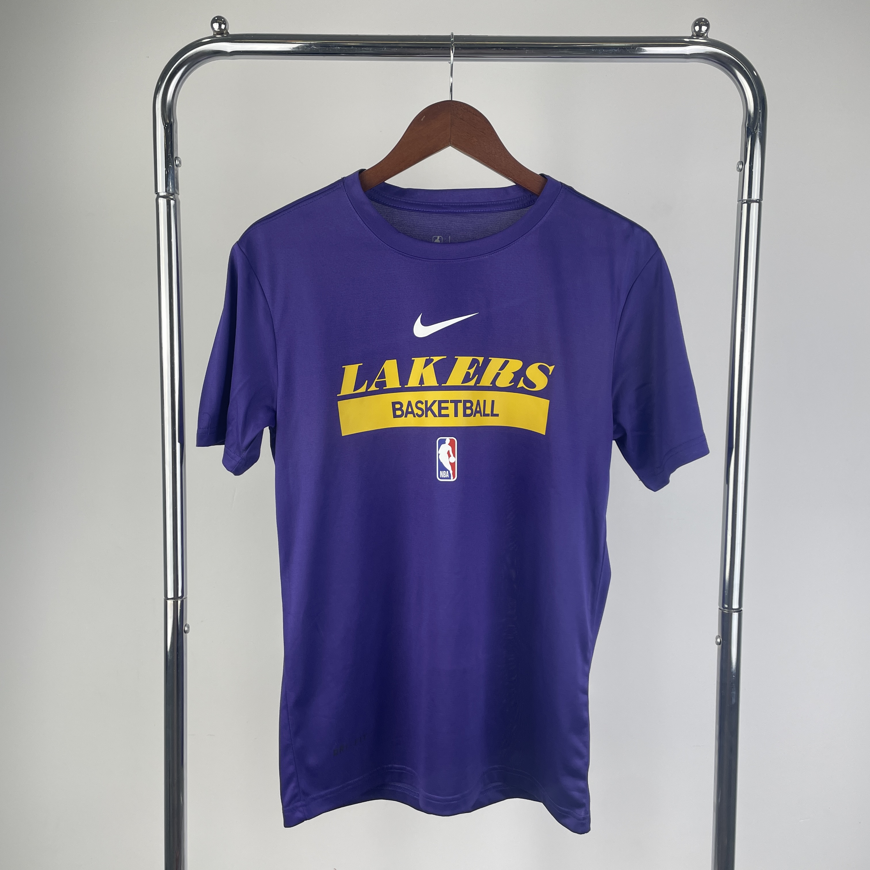 '23 Lakers' purple practice quick dry T-shirt short sleeve