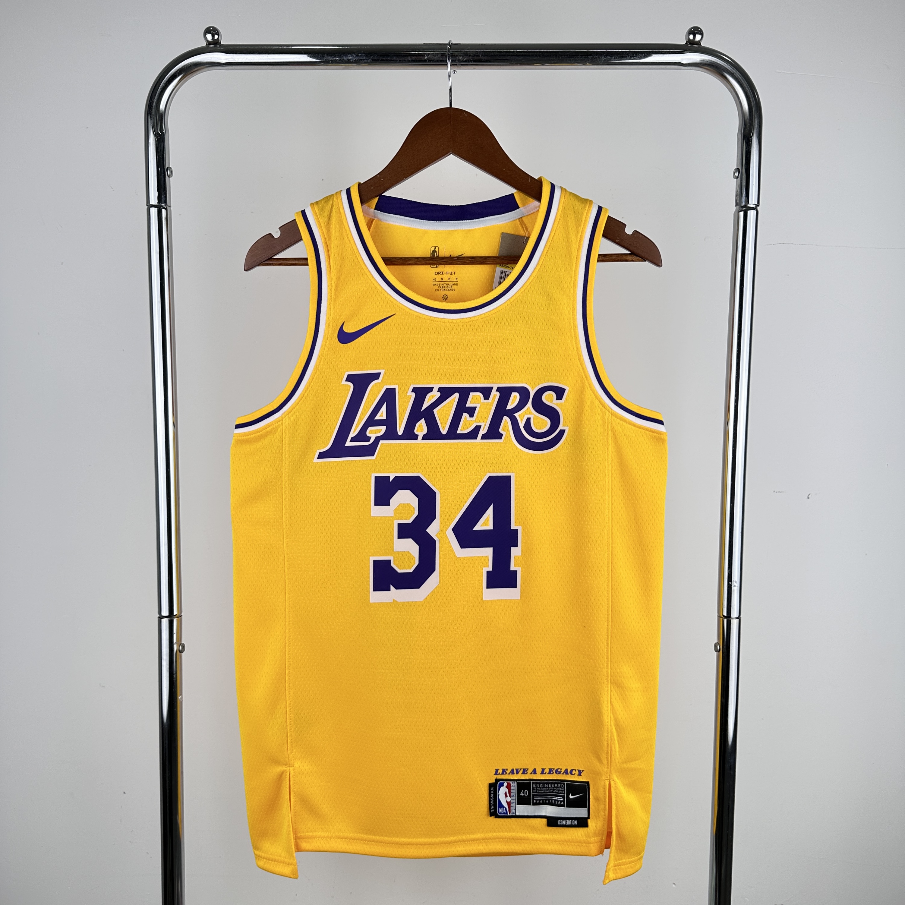 Lakers crew neck yellow 34 O 'Neal