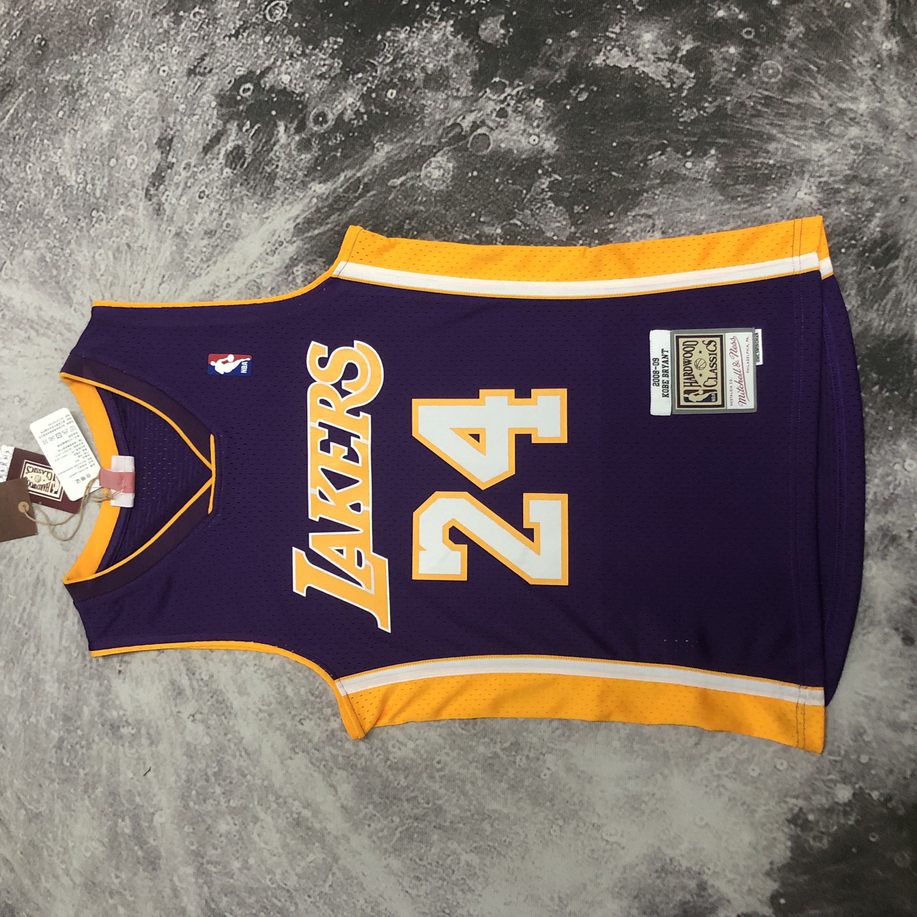 MN Hot Press Throwback jersey SW Lakers 0809 V-neck purple No. 24 Bryant