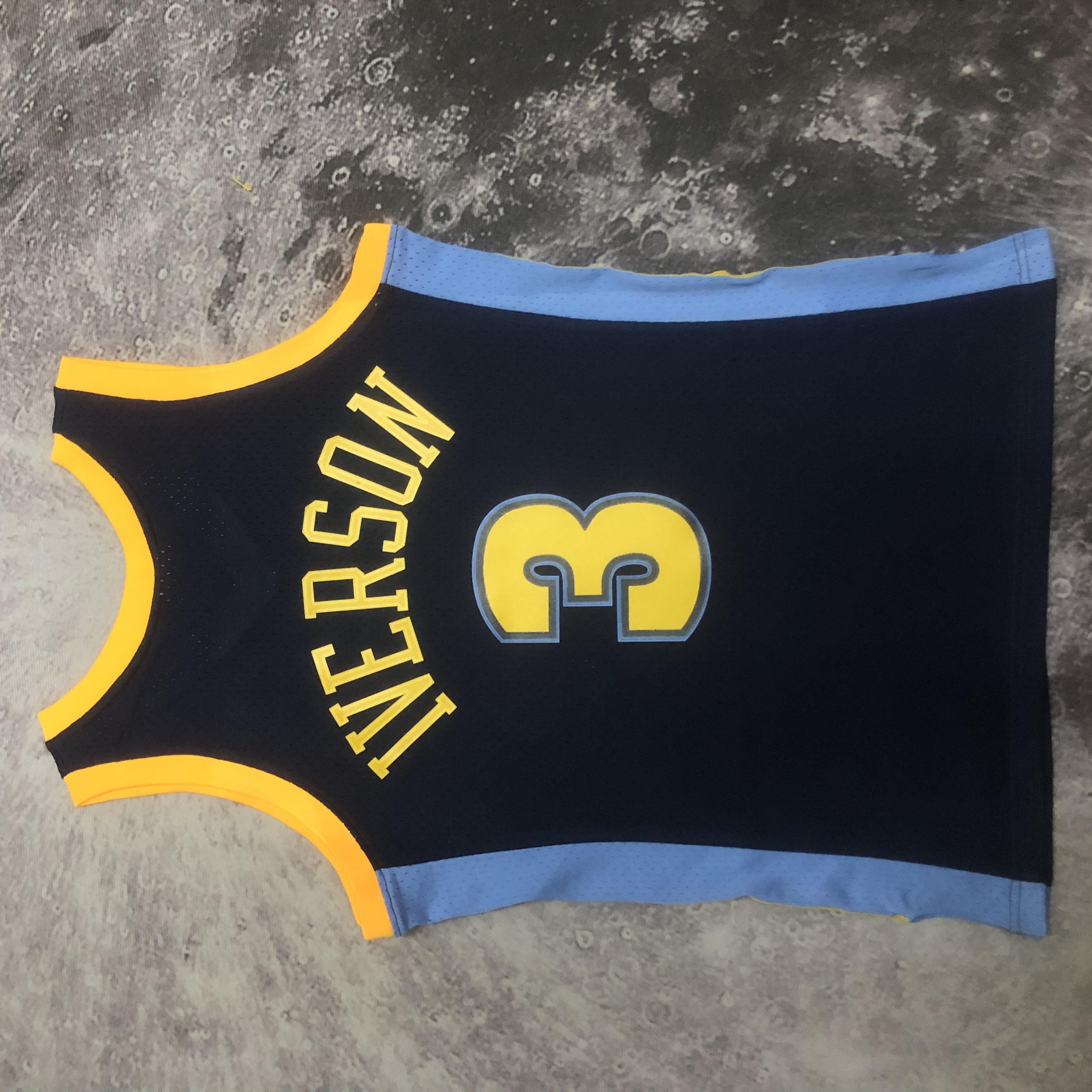 MN Hot Press throwback jersey SW Nuggets 0607 navy blue No. 3 Iverson