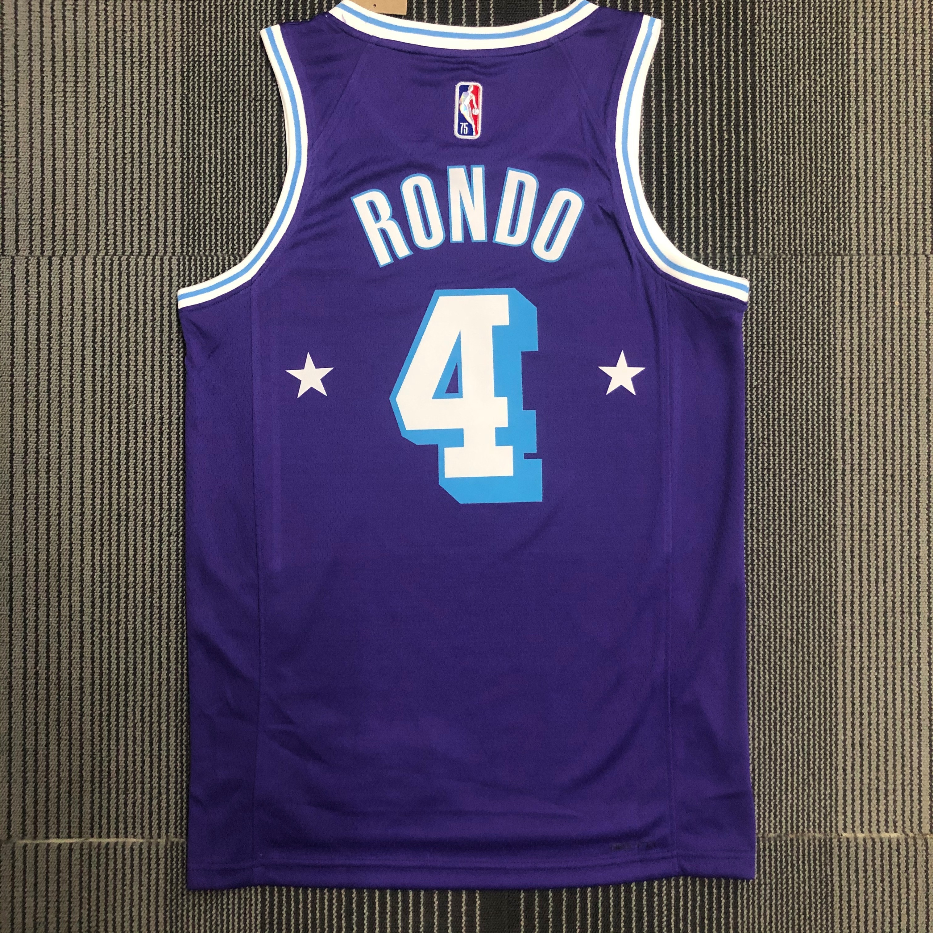 75th anniversary 22nd season Lakers City Edition No. 4 Rondo