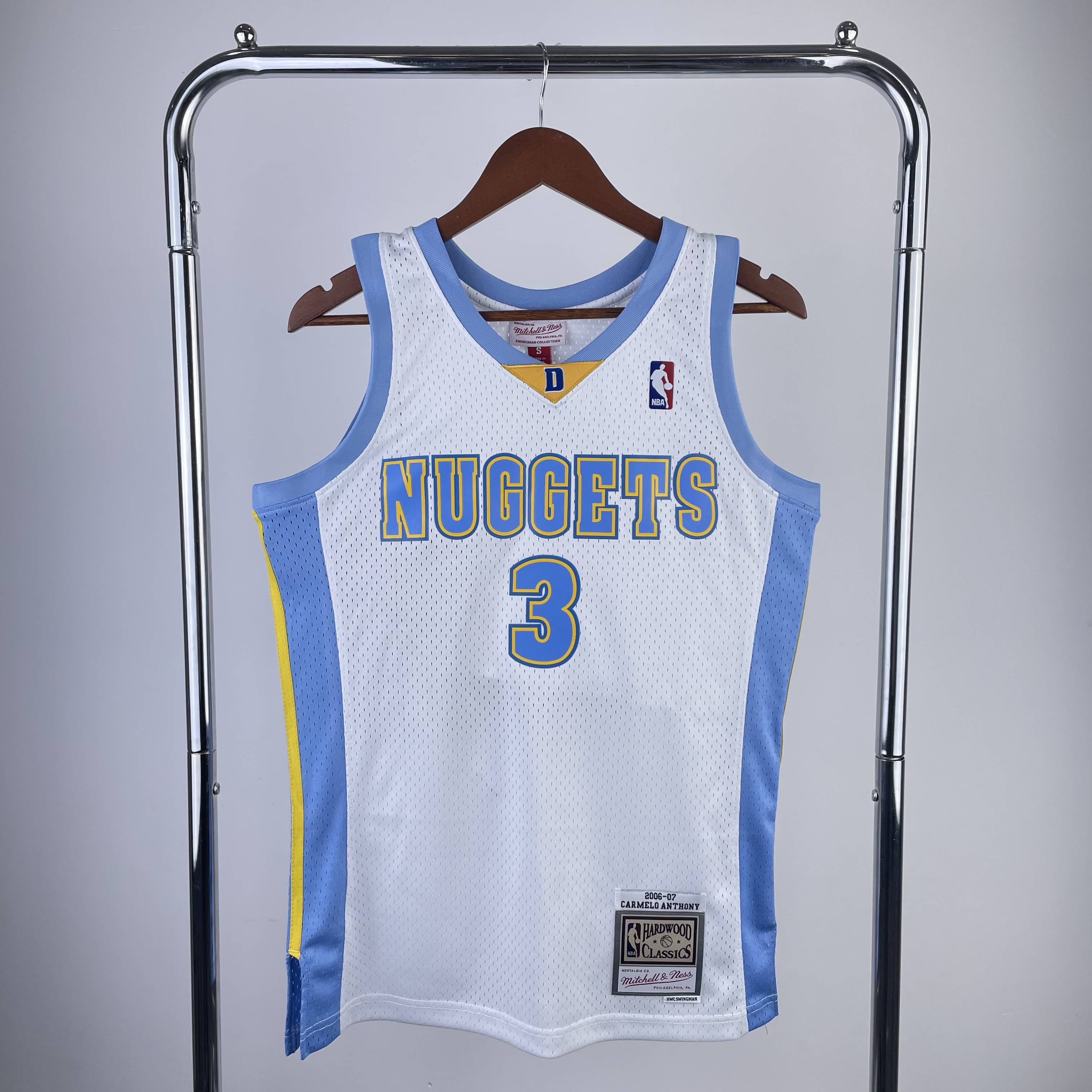 MN Hot Press Throwback jersey SW Nuggets 0607 white No. 3 Iverson