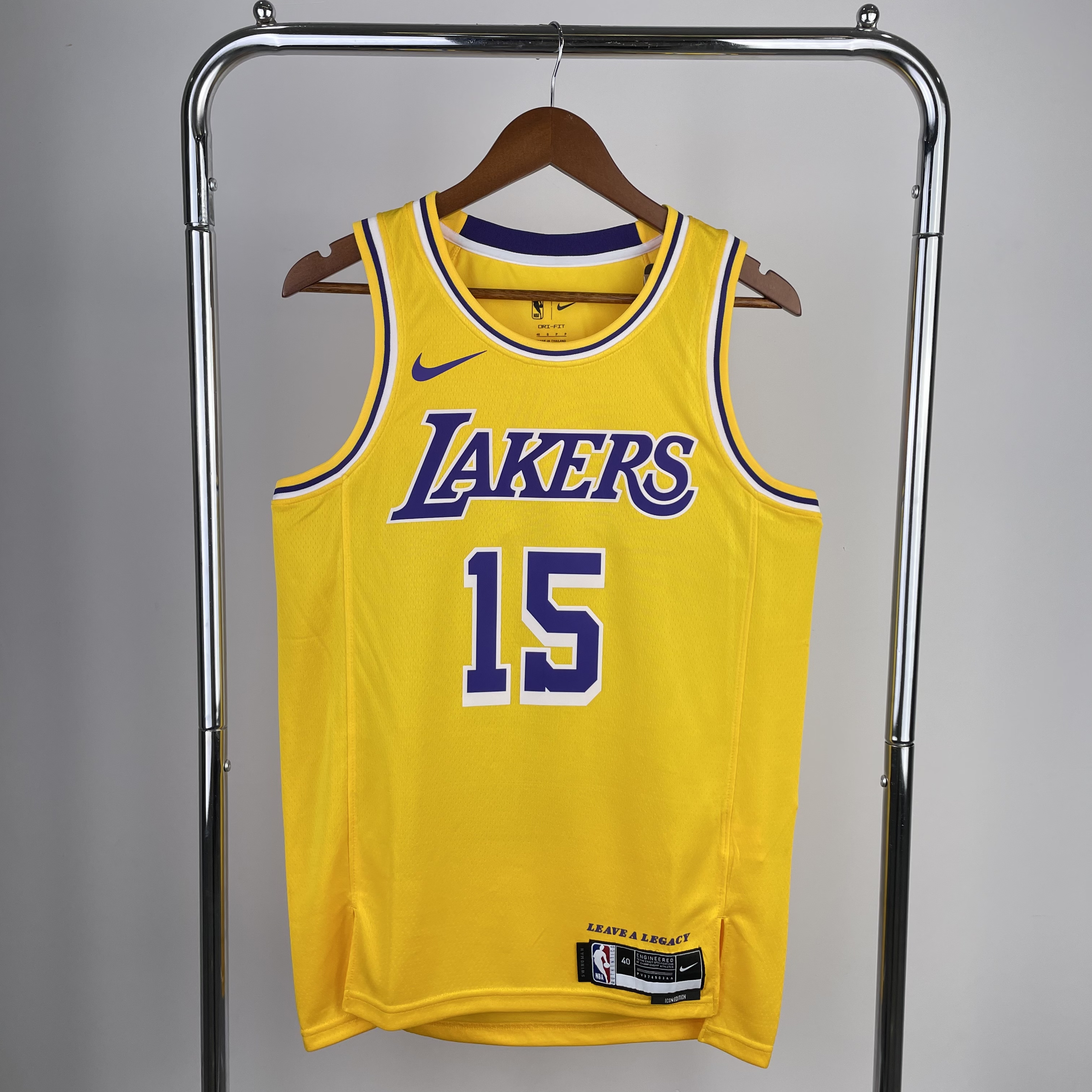 23 season Lakers crew neck yellow No. 15 REAVES