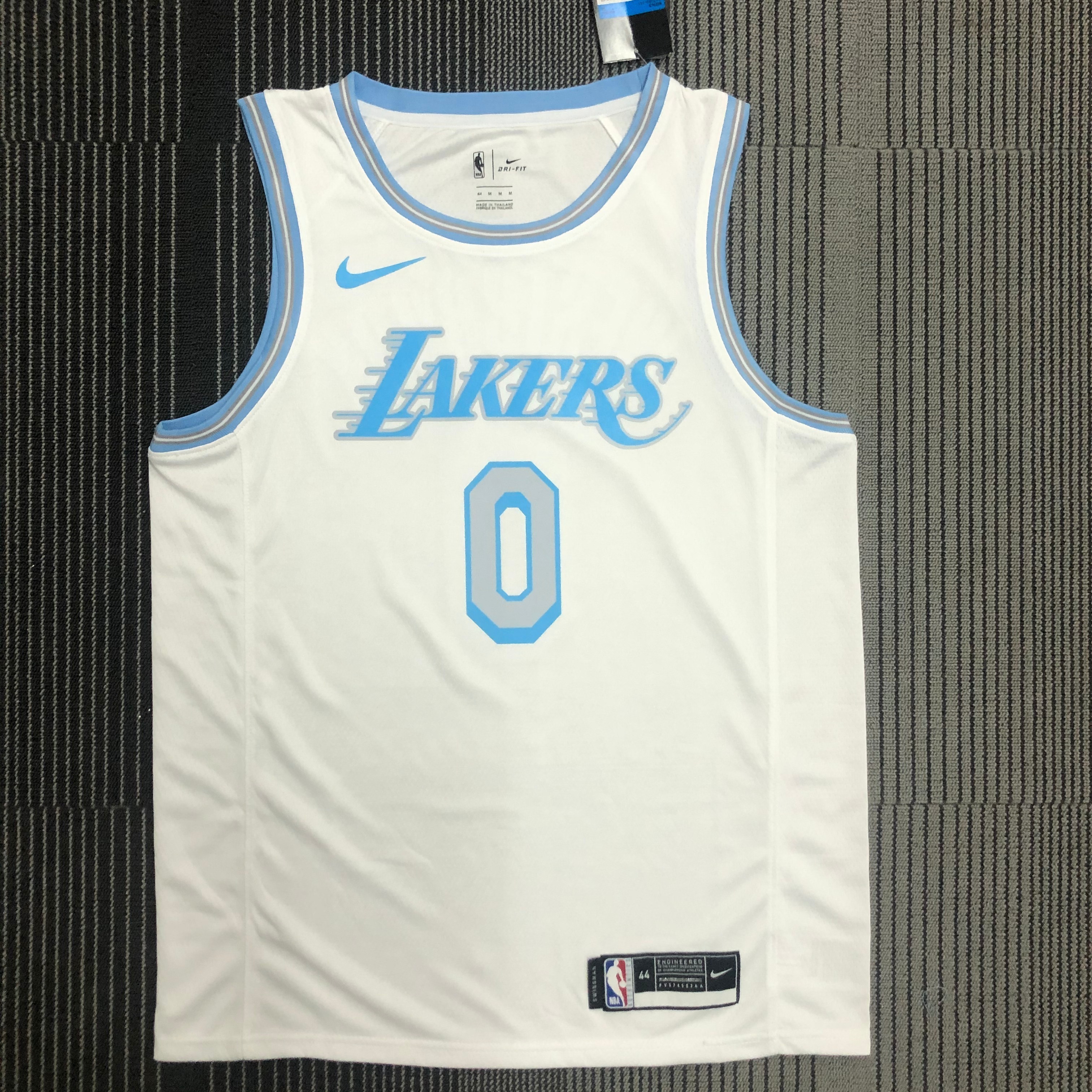 '21 Lakers retro White No. 0 Westbrook
