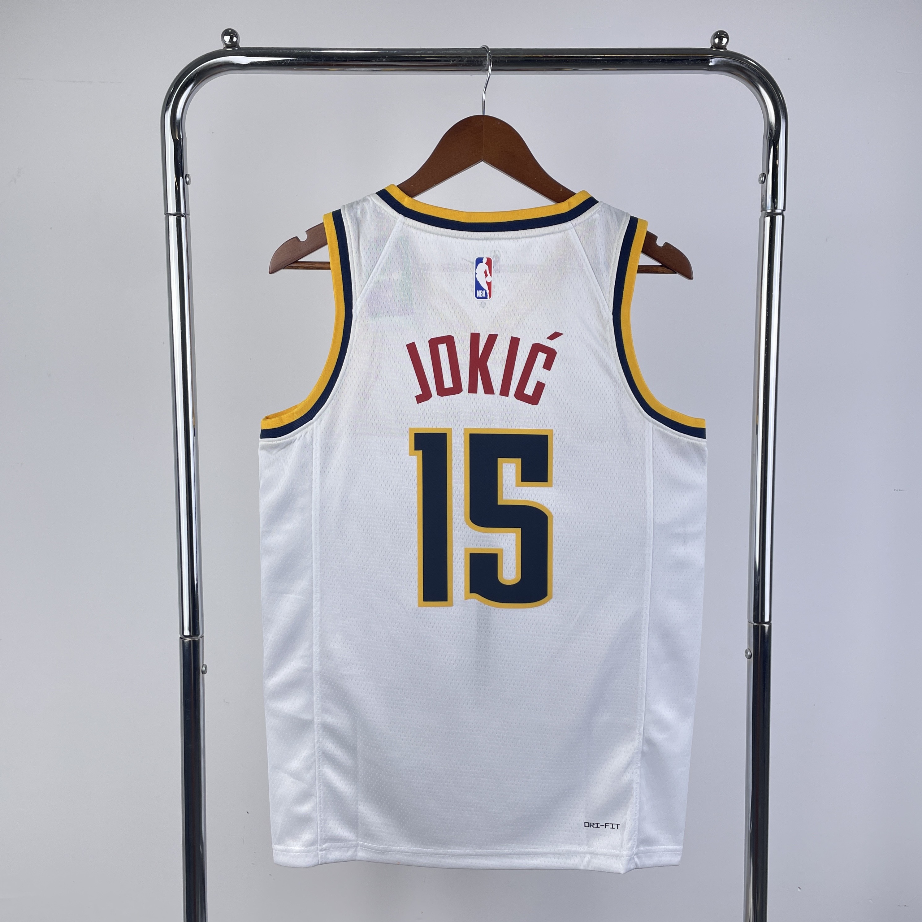 23 Nuggets white No. 15 Jokic