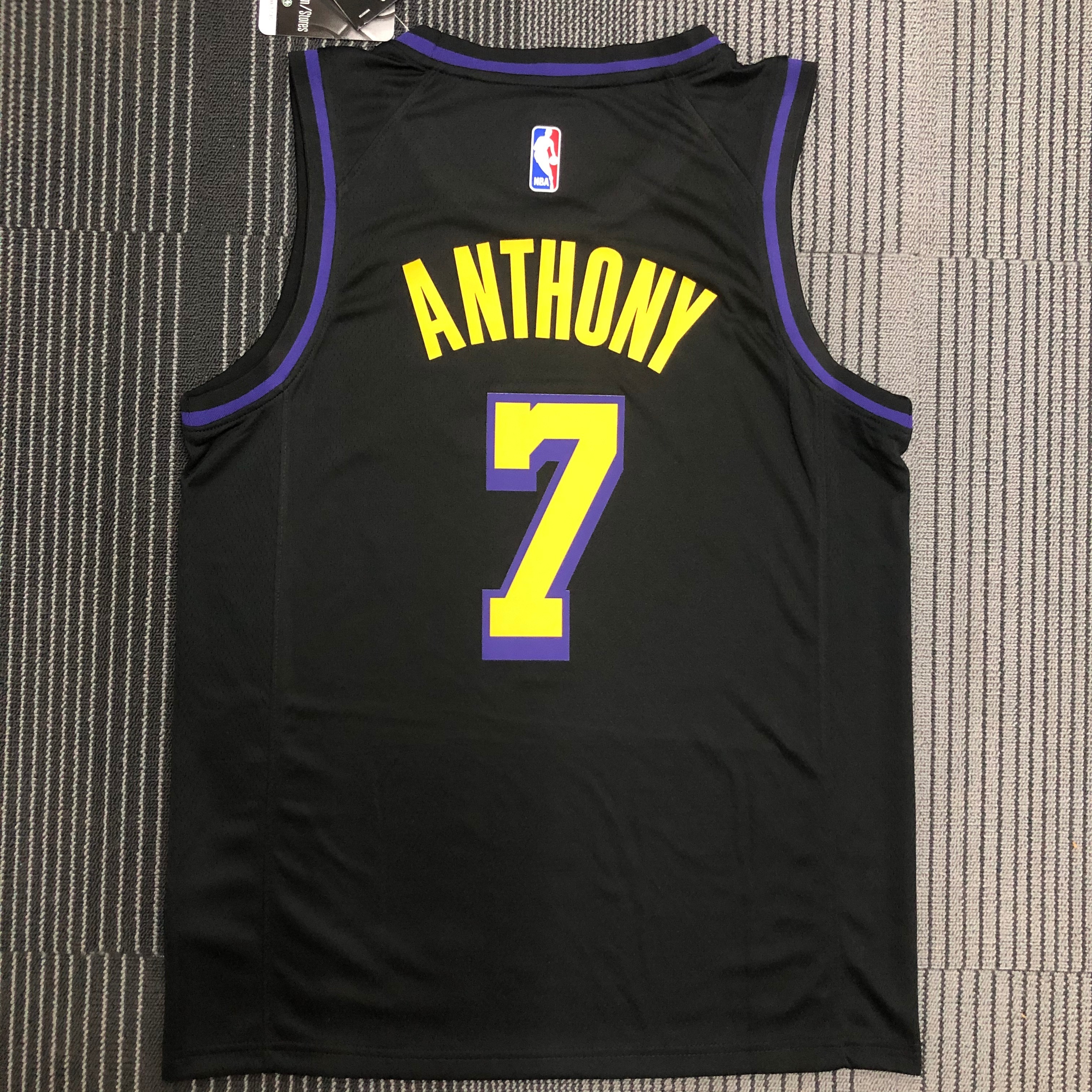 Lakers Black Latin No. 7 Anthony