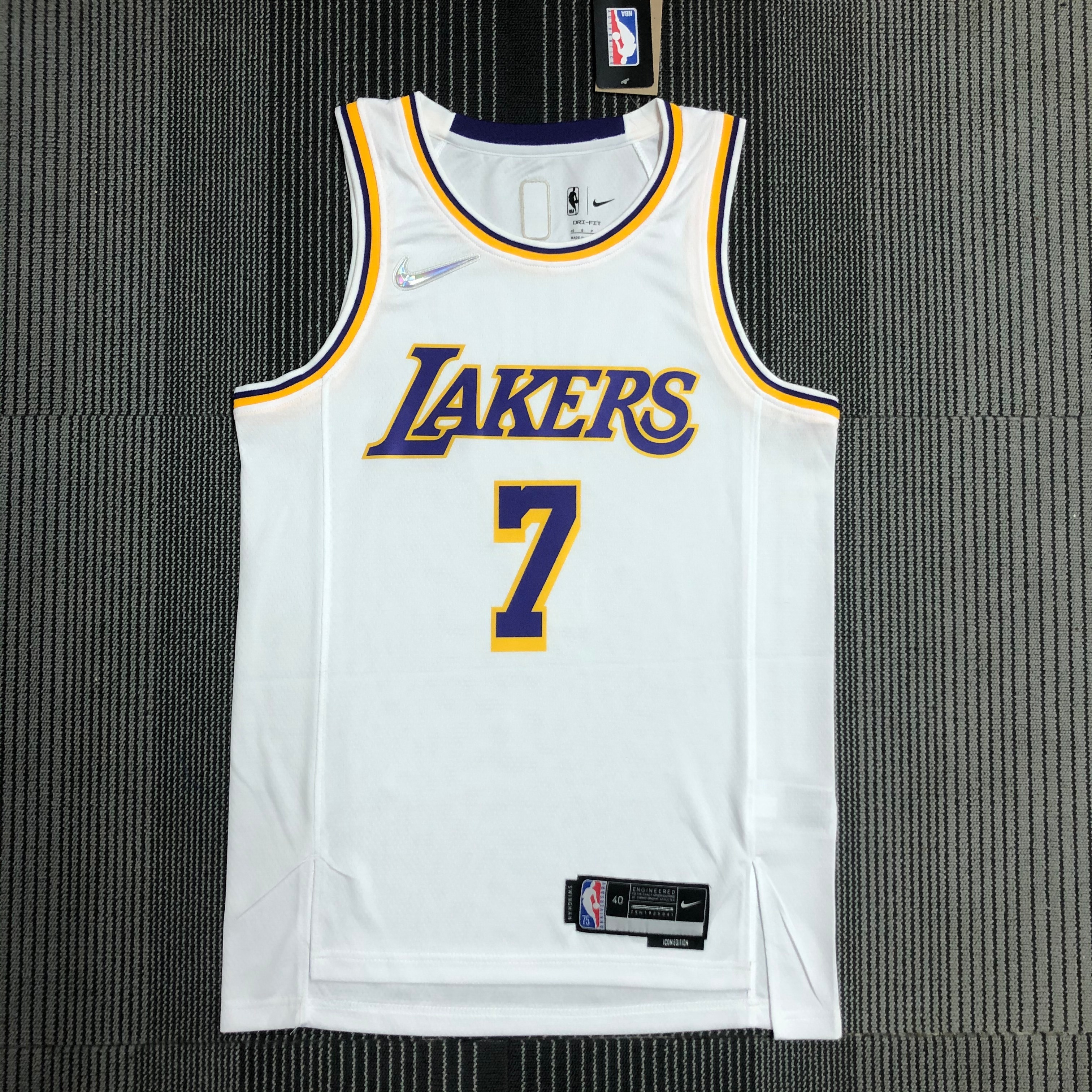 75th anniversary Lakers white No. 7 Anthony