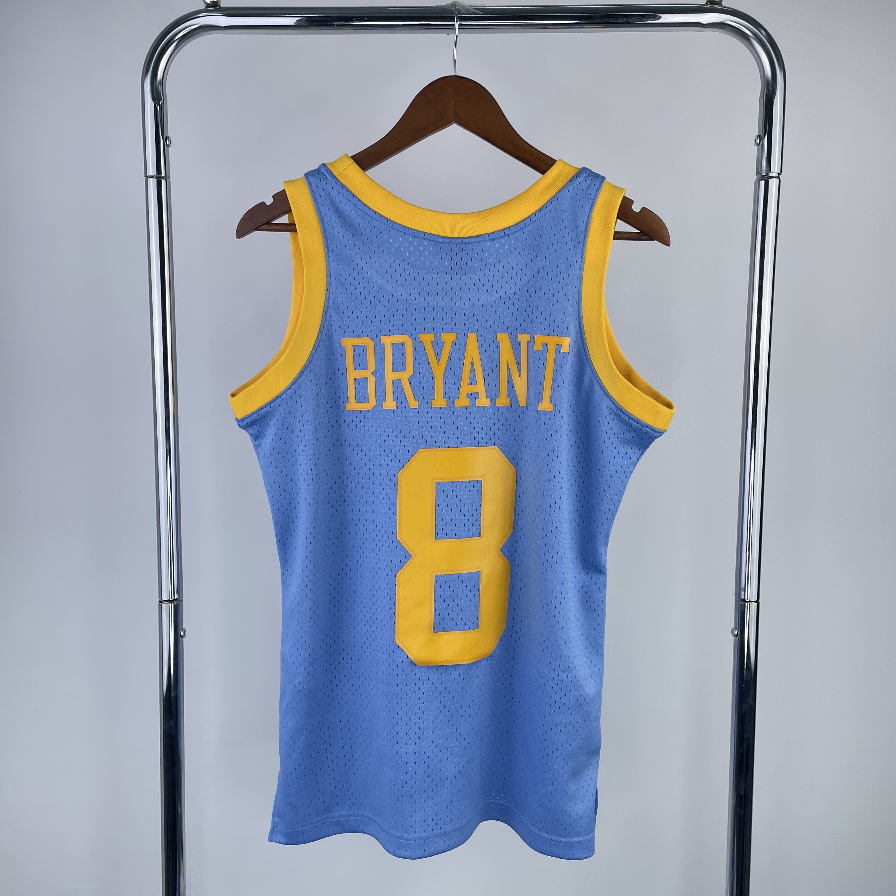 MN Hot Press Throwback jersey SW Lakers' 02 season Blue No. 8 Bryant
