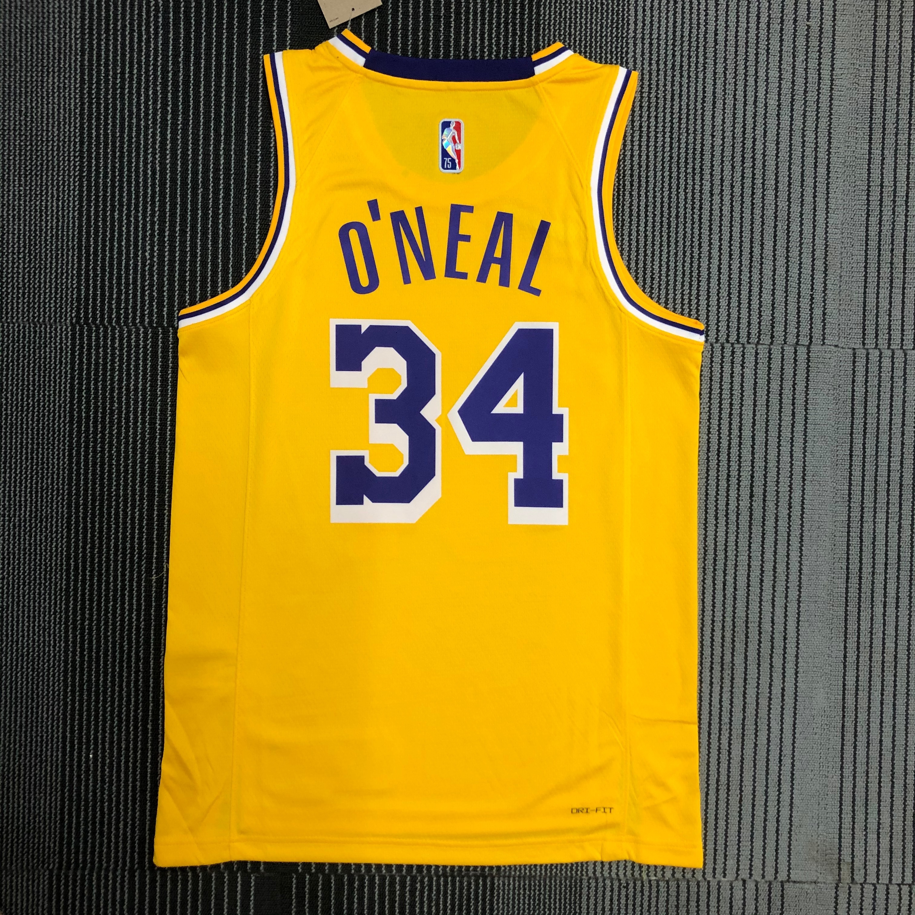 75th anniversary Lakers yellow 34 O 'Neal